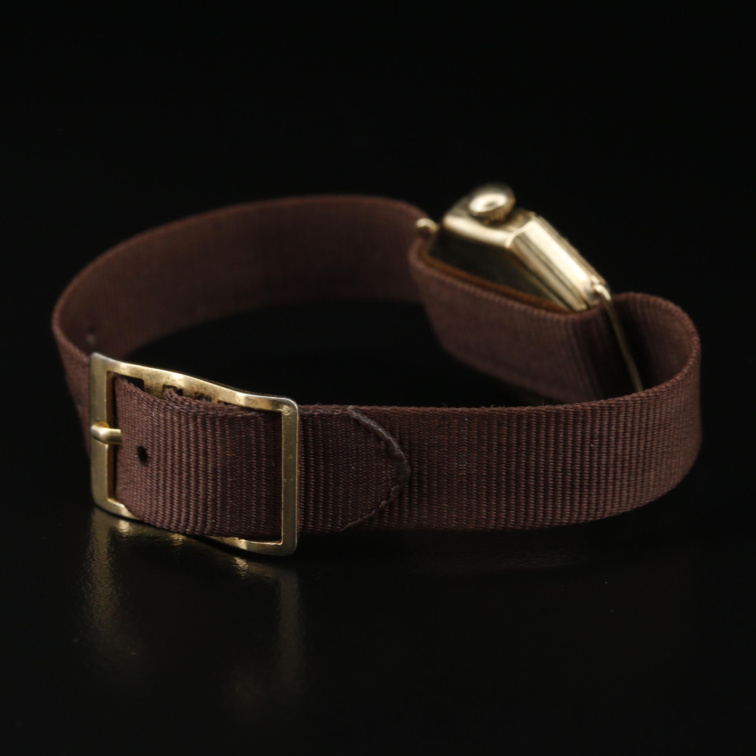 1918 Waltham 14K Yellow Gold Octagonal Watch