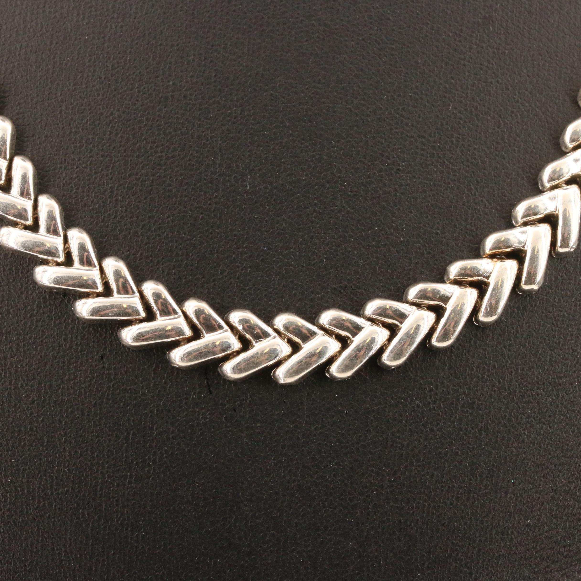 Sterling Silver Foxtail Link Chain Necklace