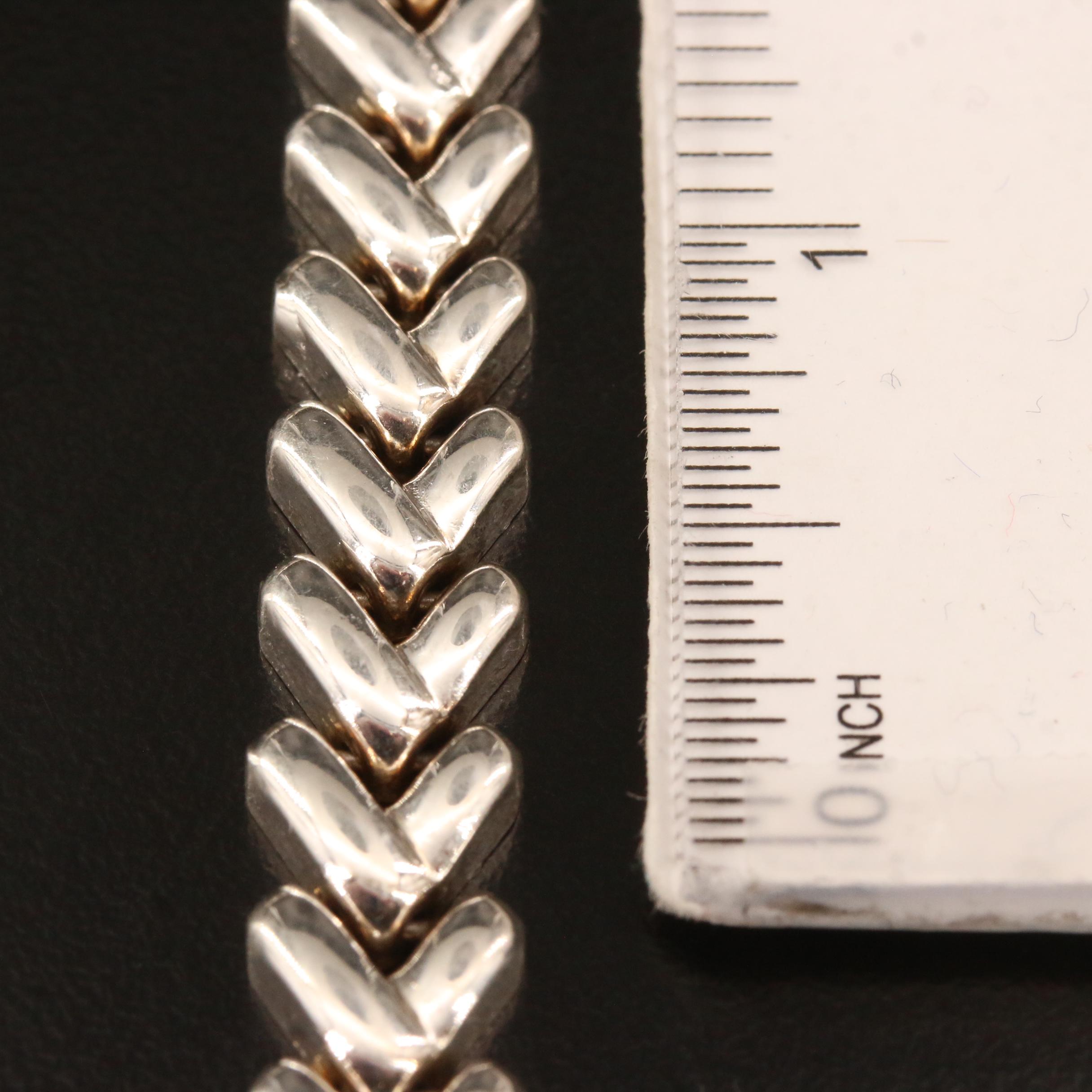 Sterling Silver Foxtail Link Chain Necklace