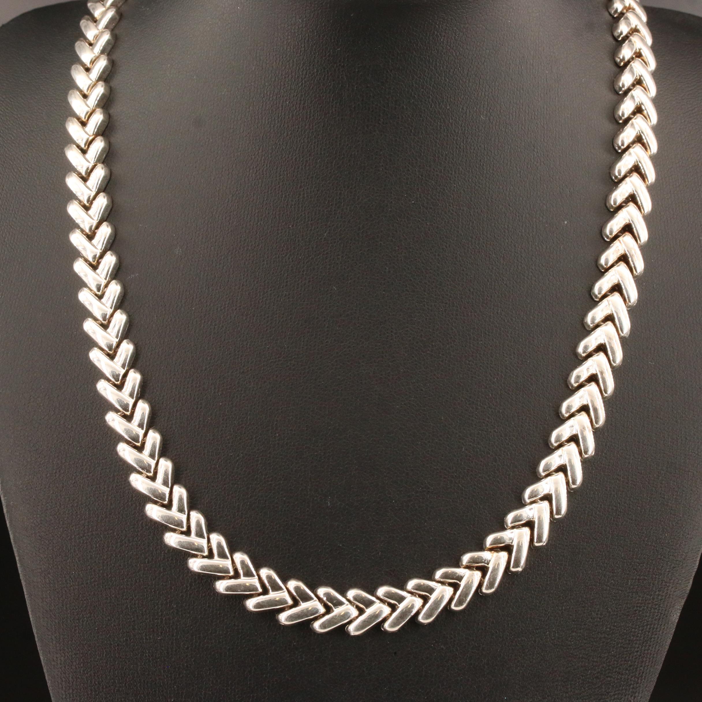 Sterling Silver Foxtail Link Chain Necklace