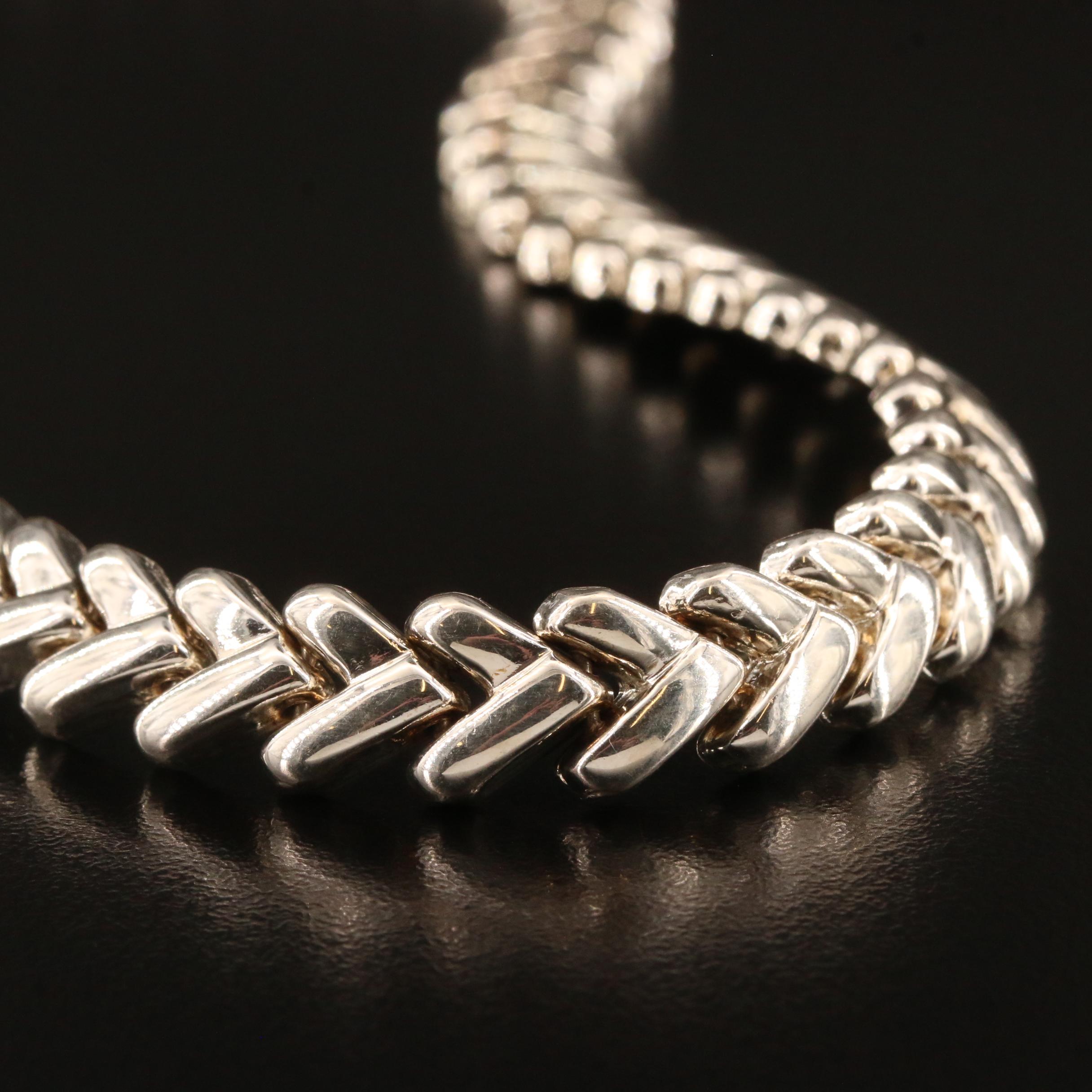 Sterling Silver Foxtail Link Chain Necklace