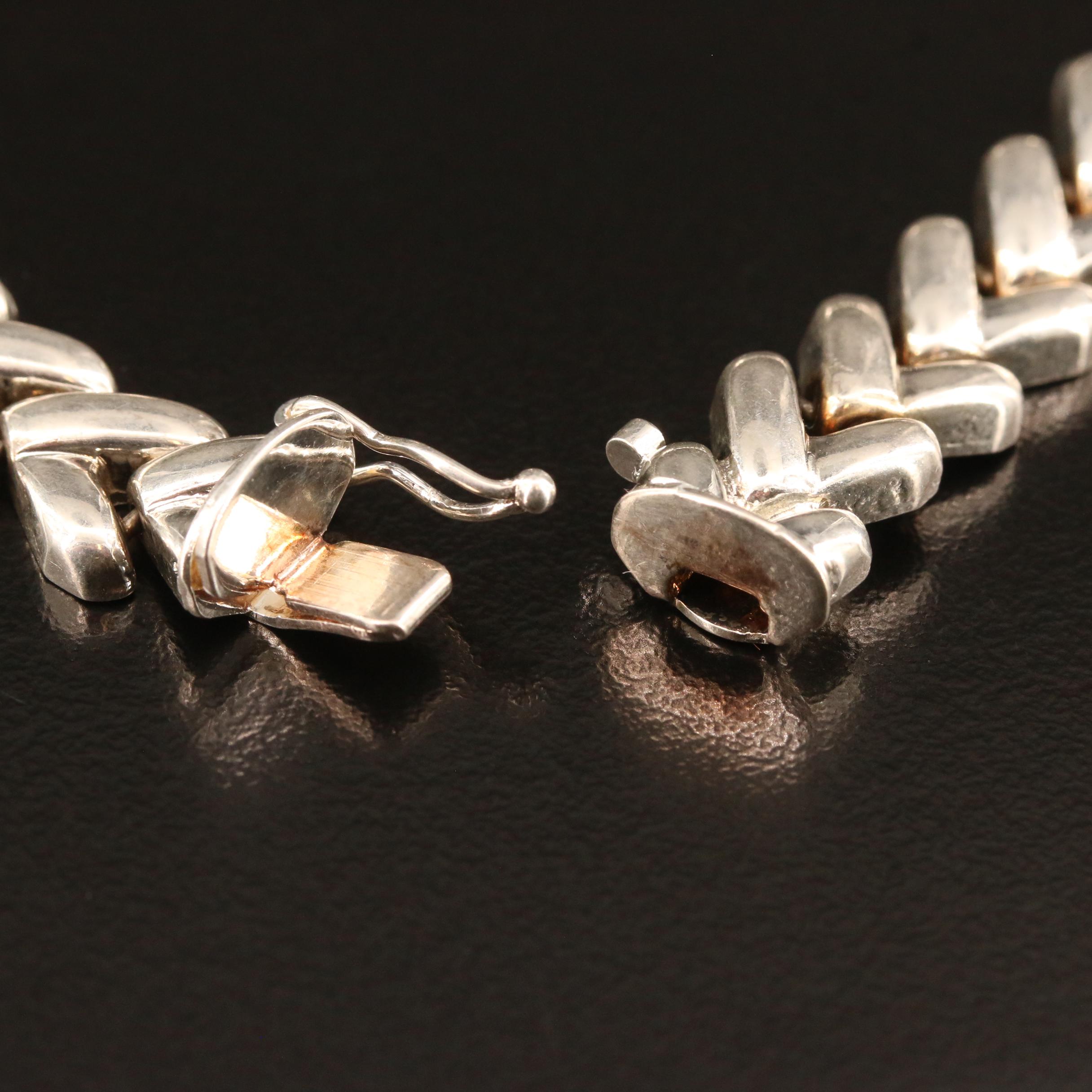 Sterling Silver Foxtail Link Chain Necklace