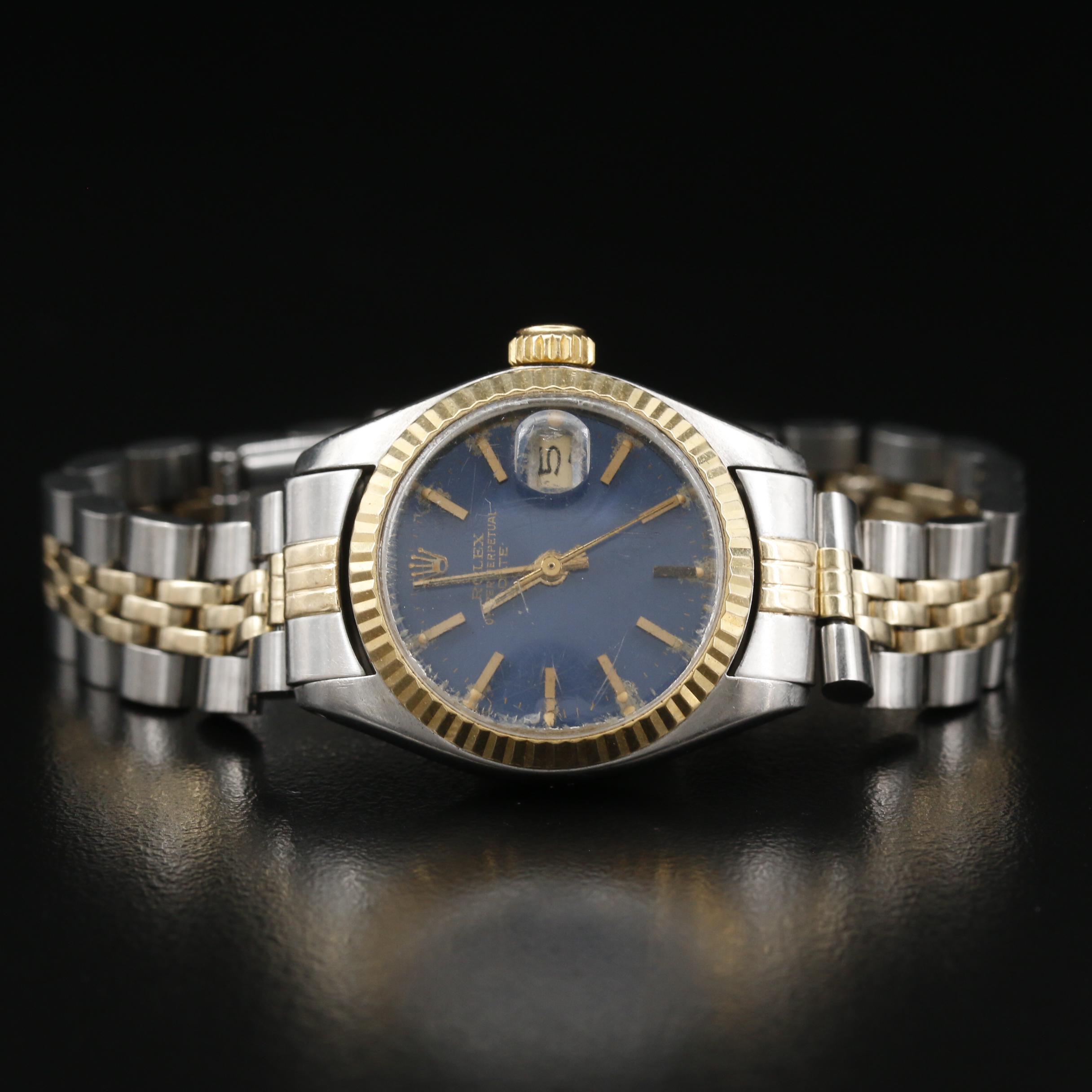 1978 Rolex Datejust Model 6917 Stainless Steel and 14K Gold Automatic Watch