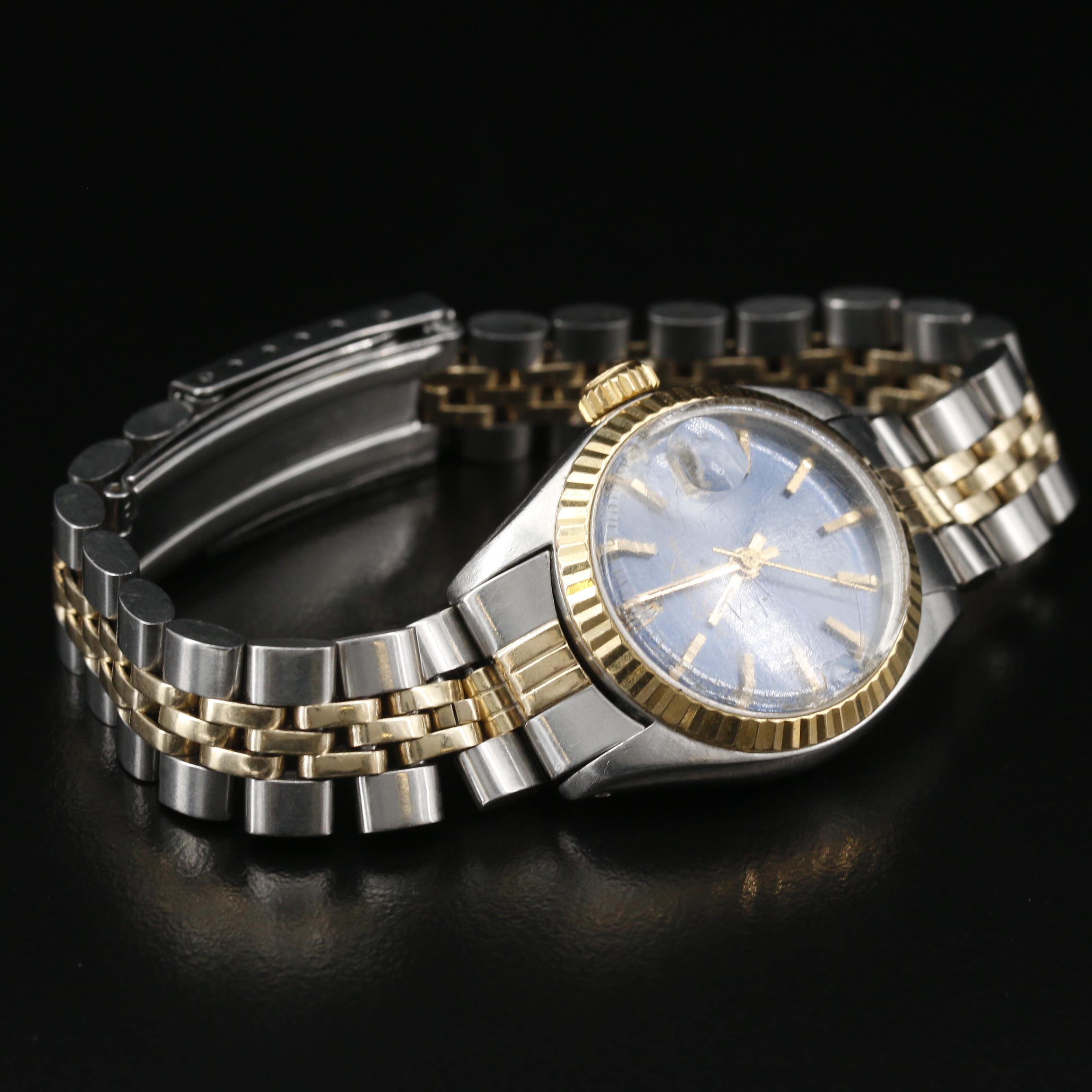 1978 Rolex Datejust Model 6917 Stainless Steel and 14K Gold Automatic Watch