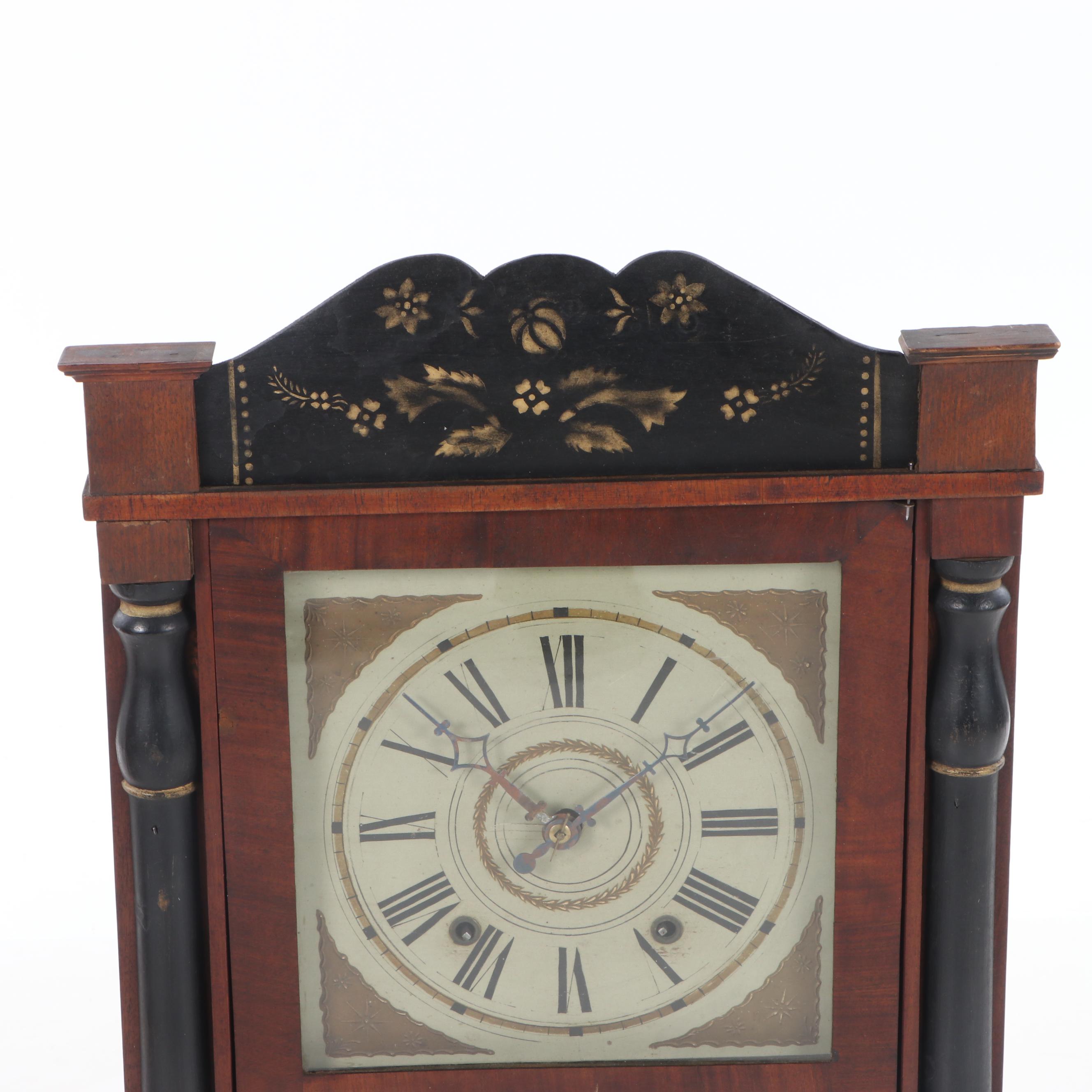 Jonathan Burr and Elisha Hotchkiss Columned Shelf Clocks, Late 19th Century