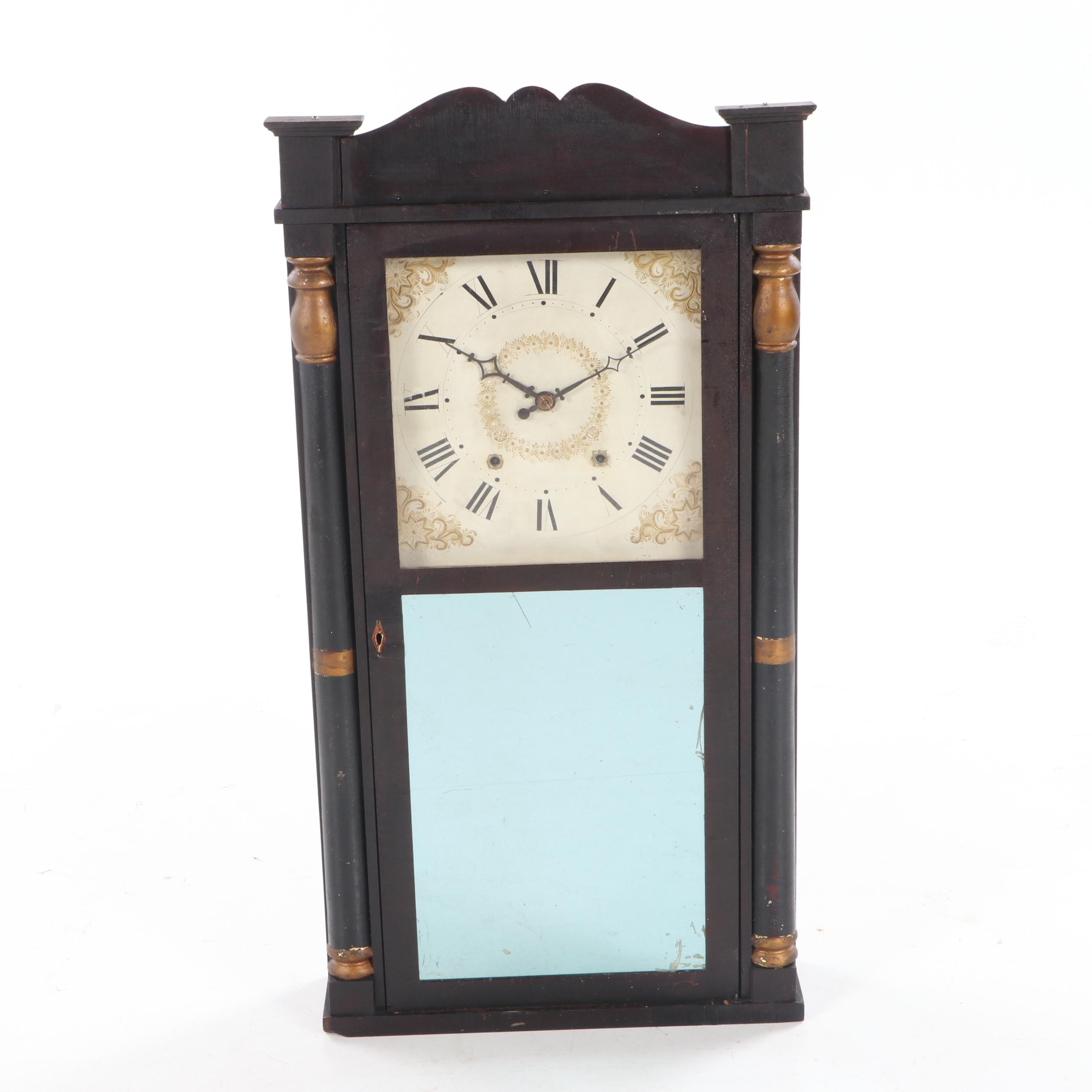 Jonathan Burr and Elisha Hotchkiss Columned Shelf Clocks, Late 19th Century