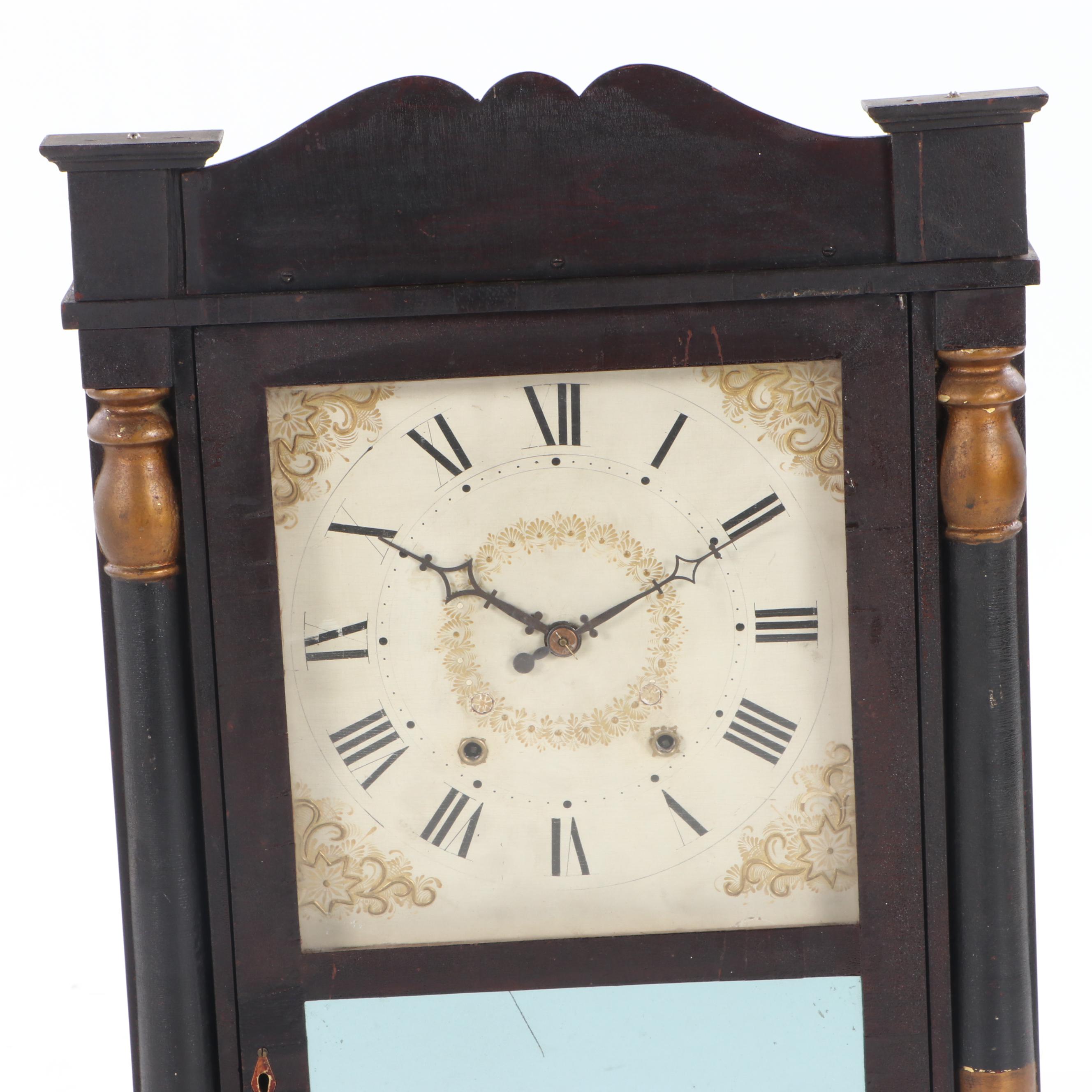 Jonathan Burr and Elisha Hotchkiss Columned Shelf Clocks, Late 19th Century