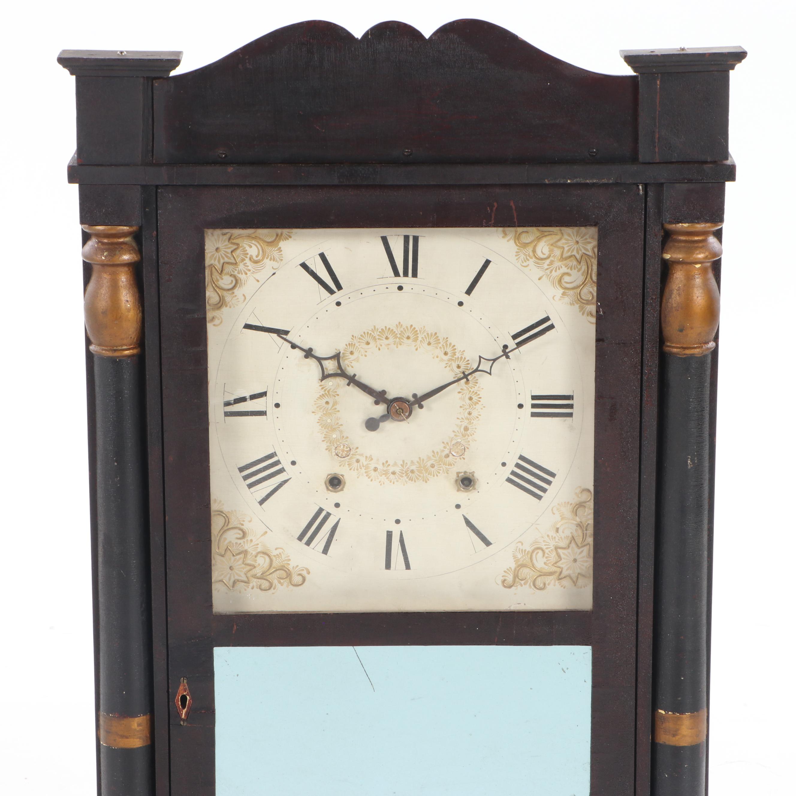 Jonathan Burr and Elisha Hotchkiss Columned Shelf Clocks, Late 19th Century