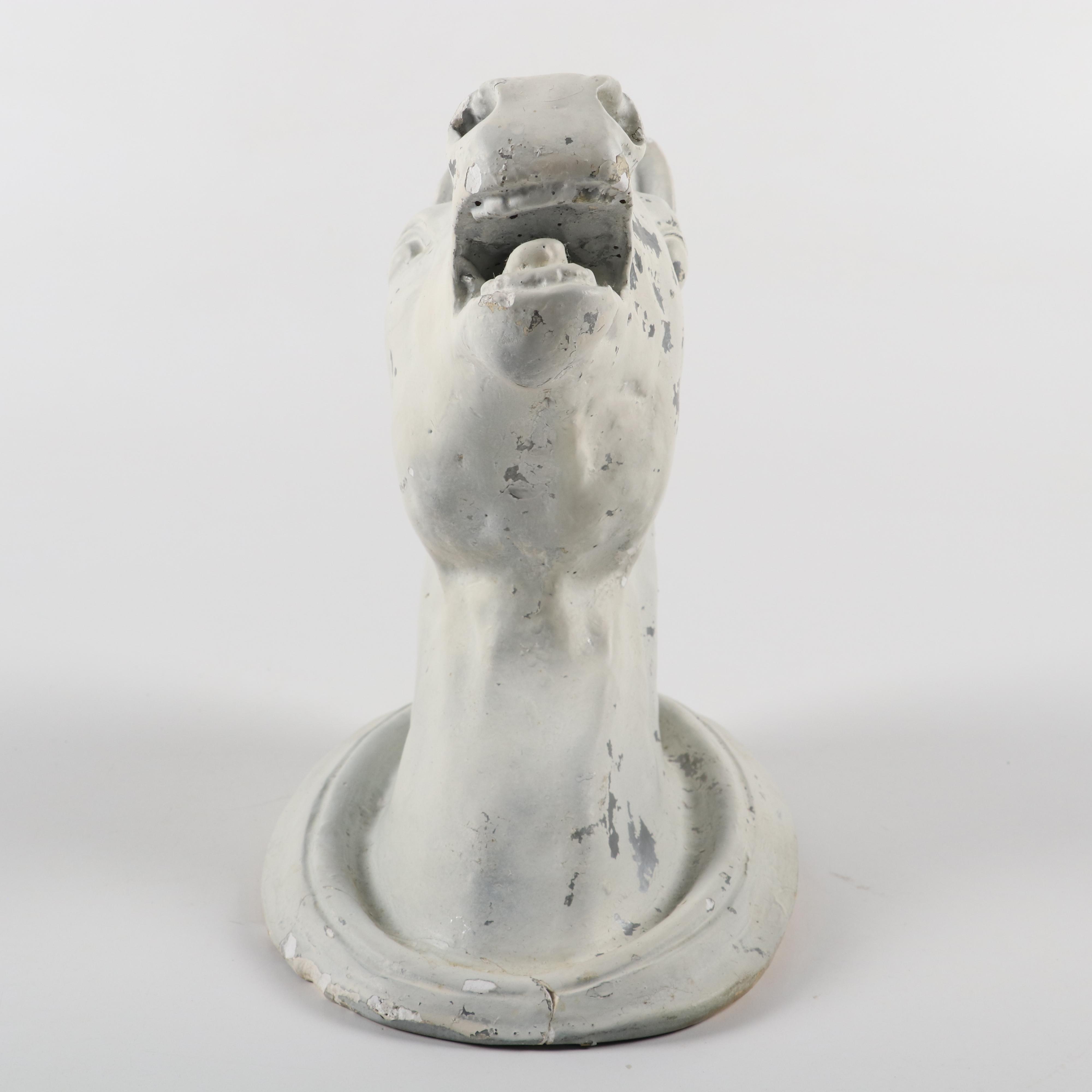 Enamel Painted Mold Cast Horse Head Wall Decor