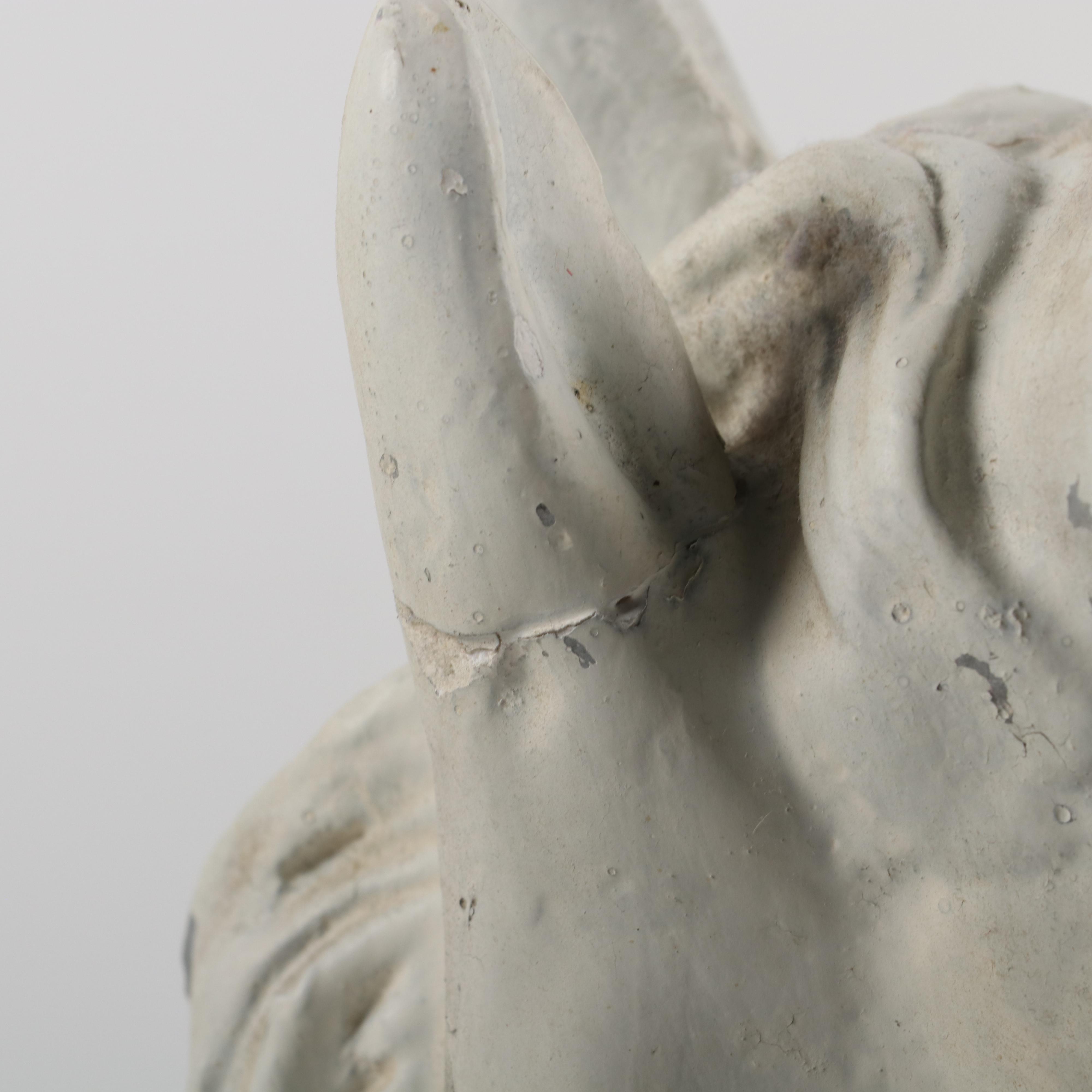 Enamel Painted Mold Cast Horse Head Wall Decor