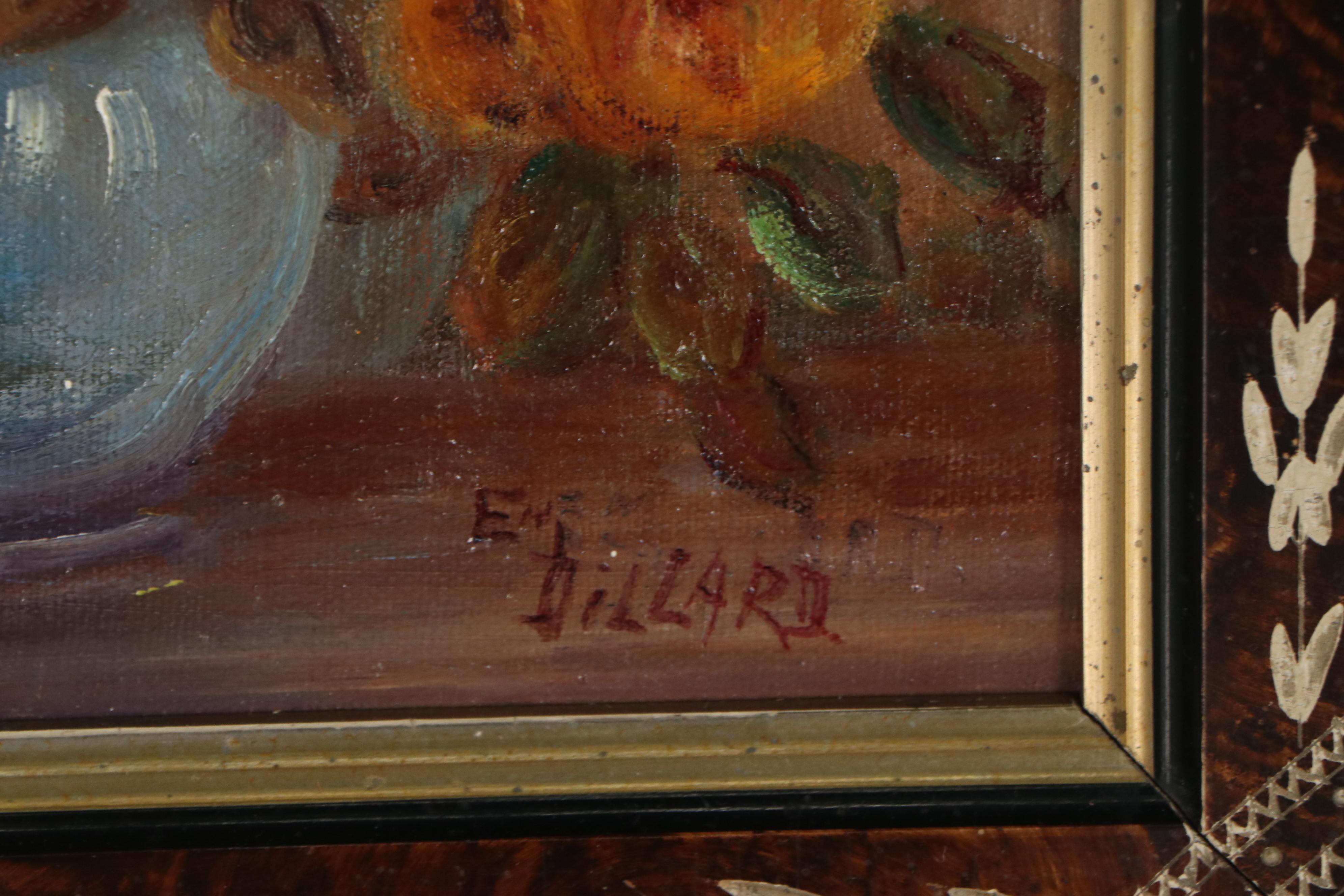 Emily Dillard Still Life Oil Painting, Mid 20th Century