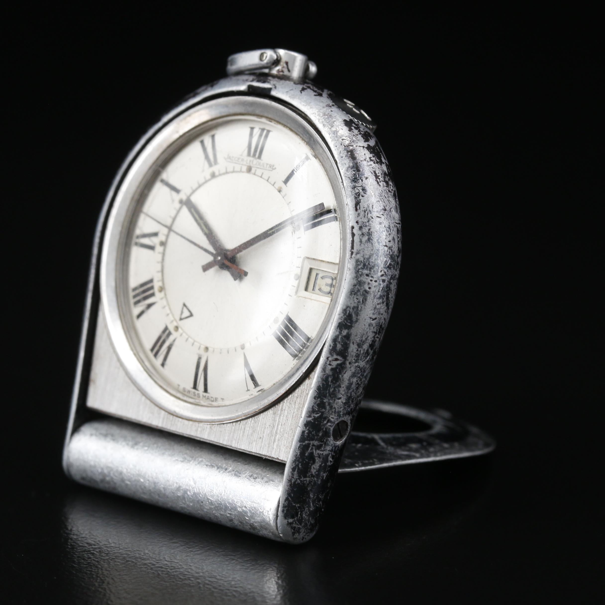 Vintage Jaeger-LeCoultre Memovox  Stainless Steel Travel Alarm Clock