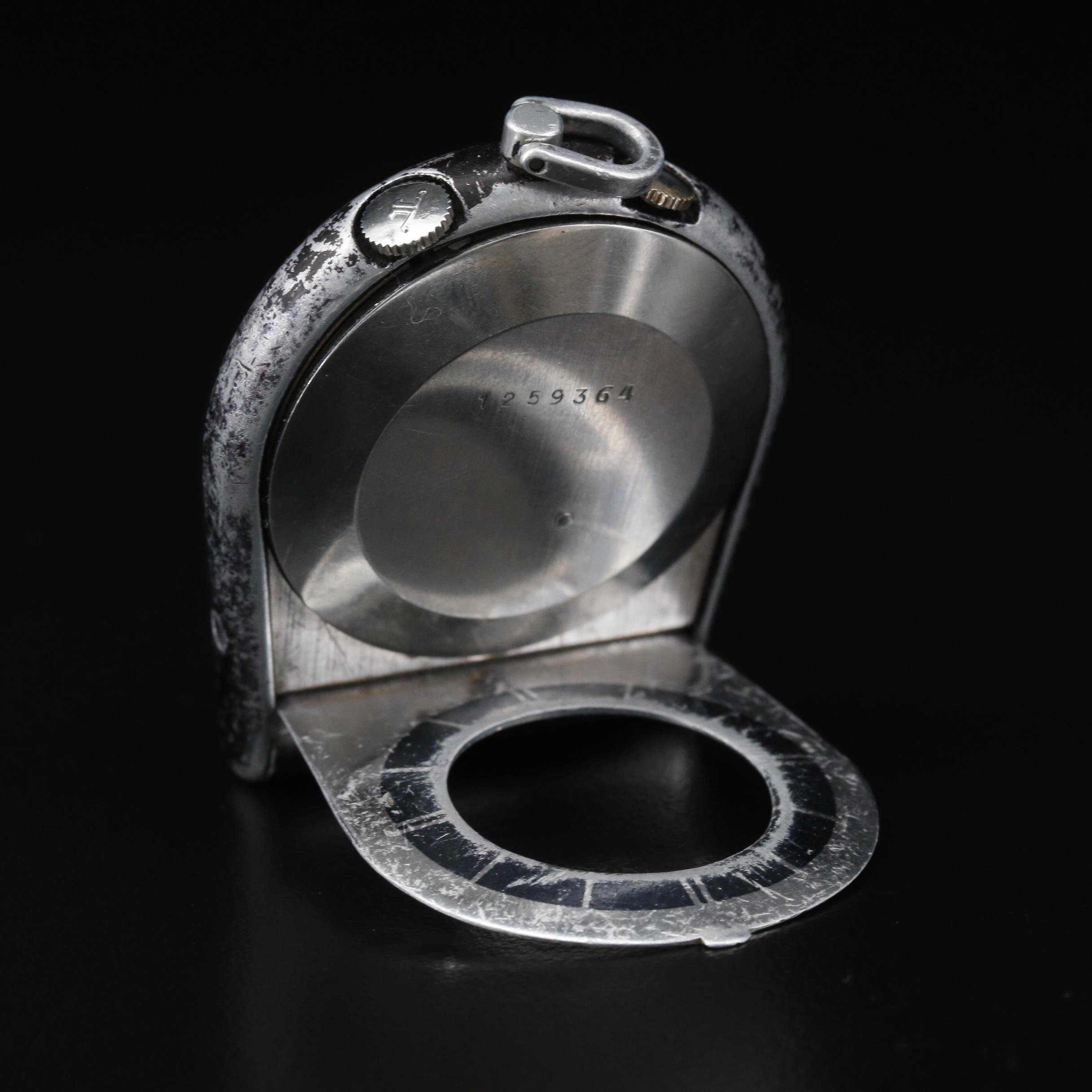 Vintage Jaeger-LeCoultre Memovox  Stainless Steel Travel Alarm Clock