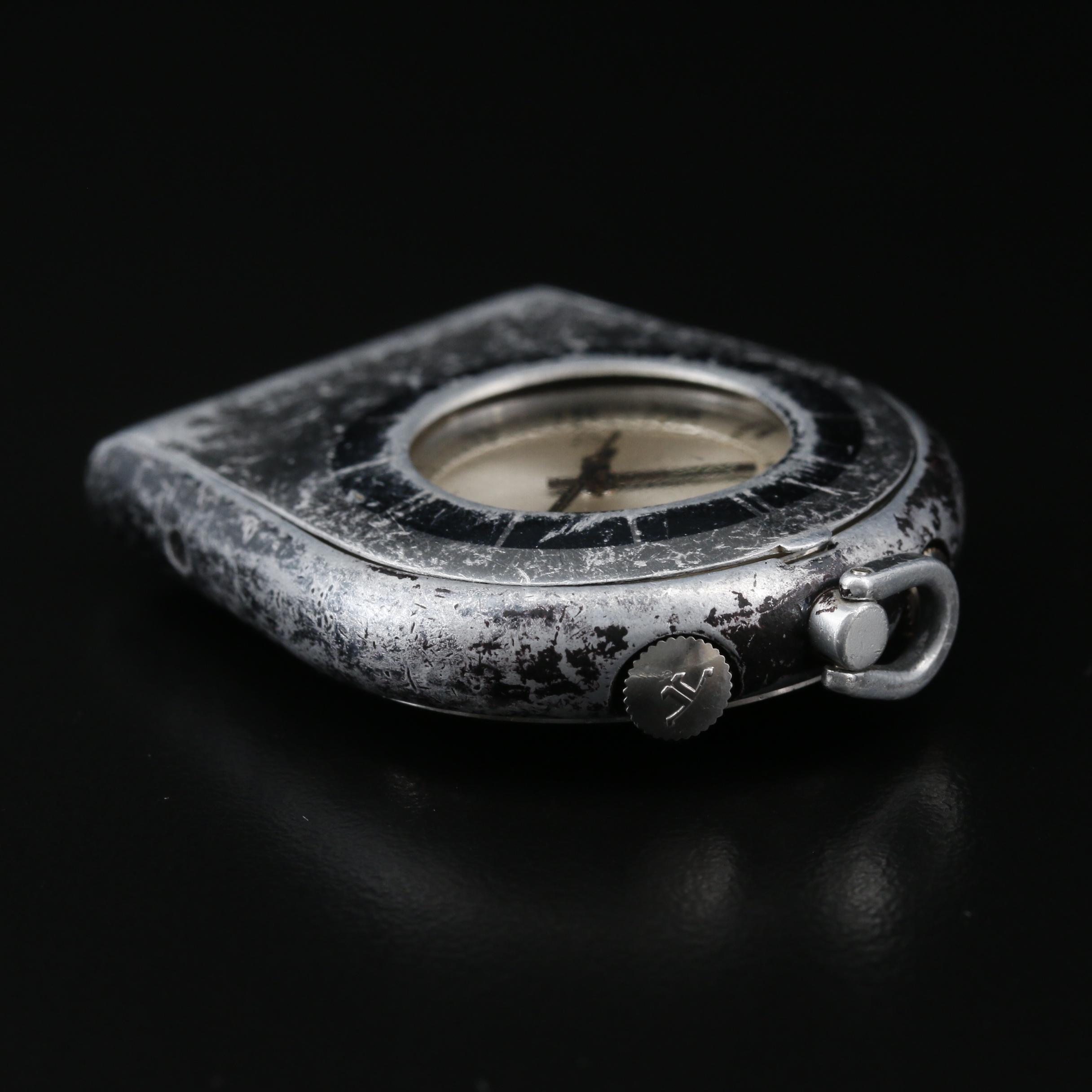 Vintage Jaeger-LeCoultre Memovox  Stainless Steel Travel Alarm Clock