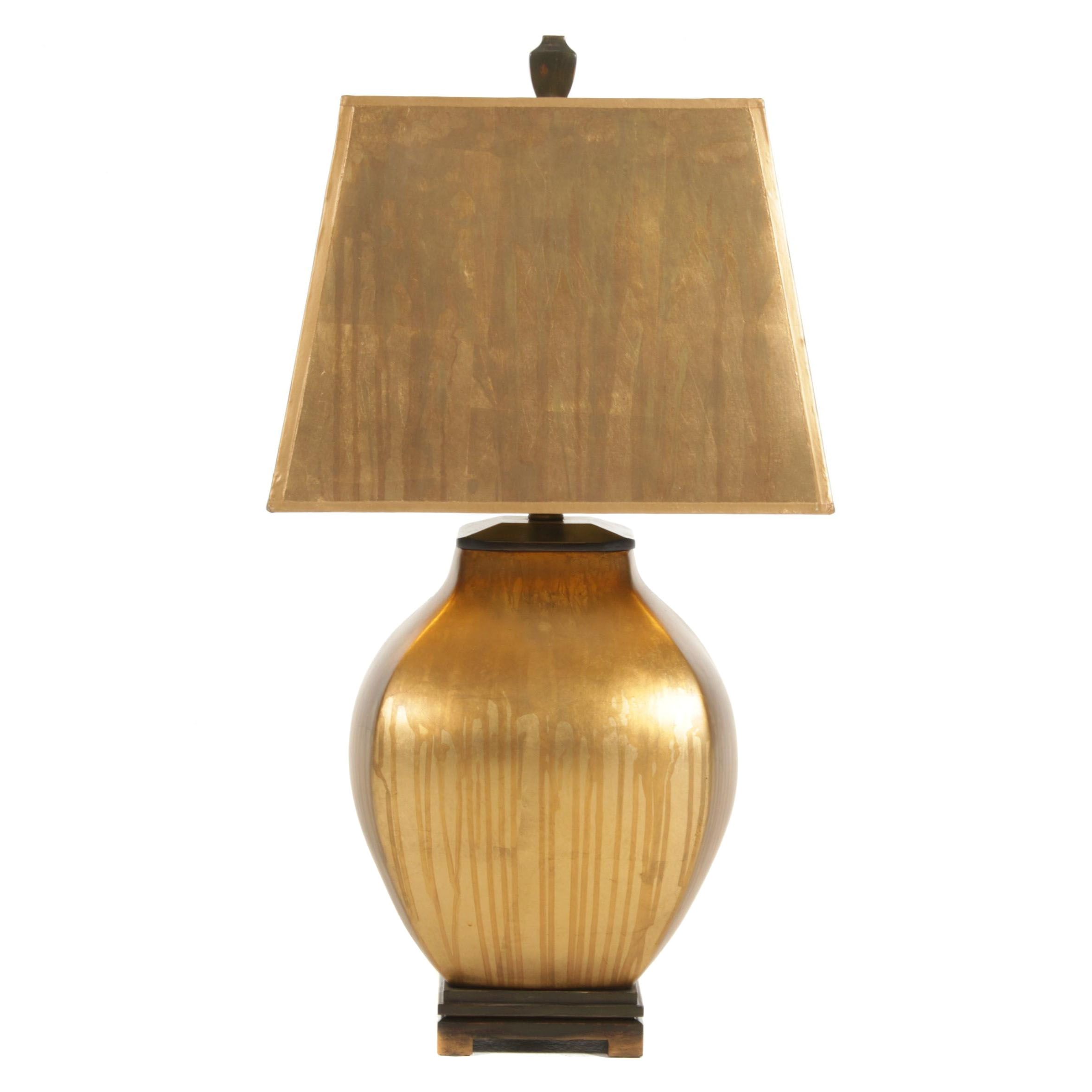 Distressed Gold Finish Table Lamp