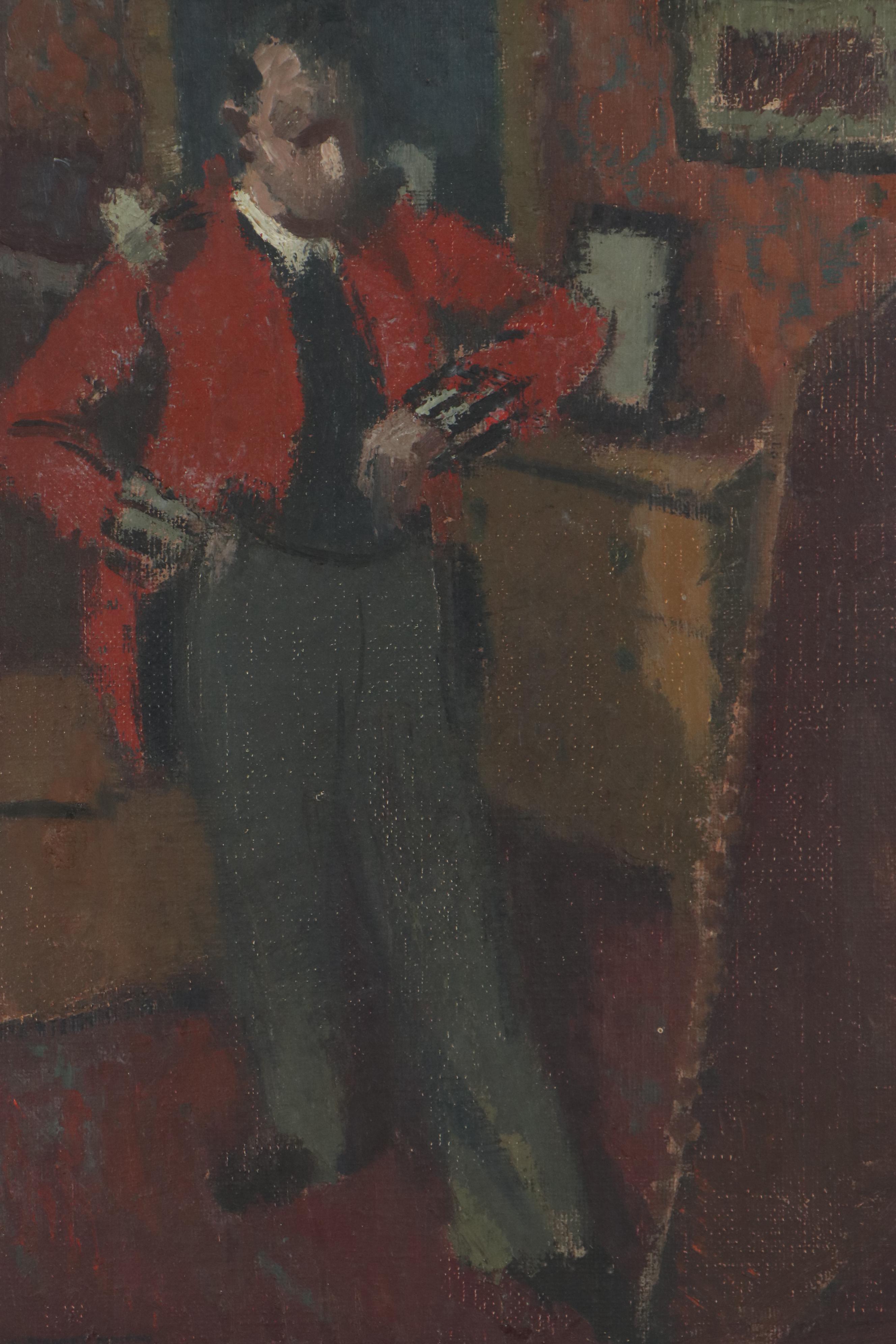 Arthur Stewart Mackay Oil Painting of a Gentleman in Uniform