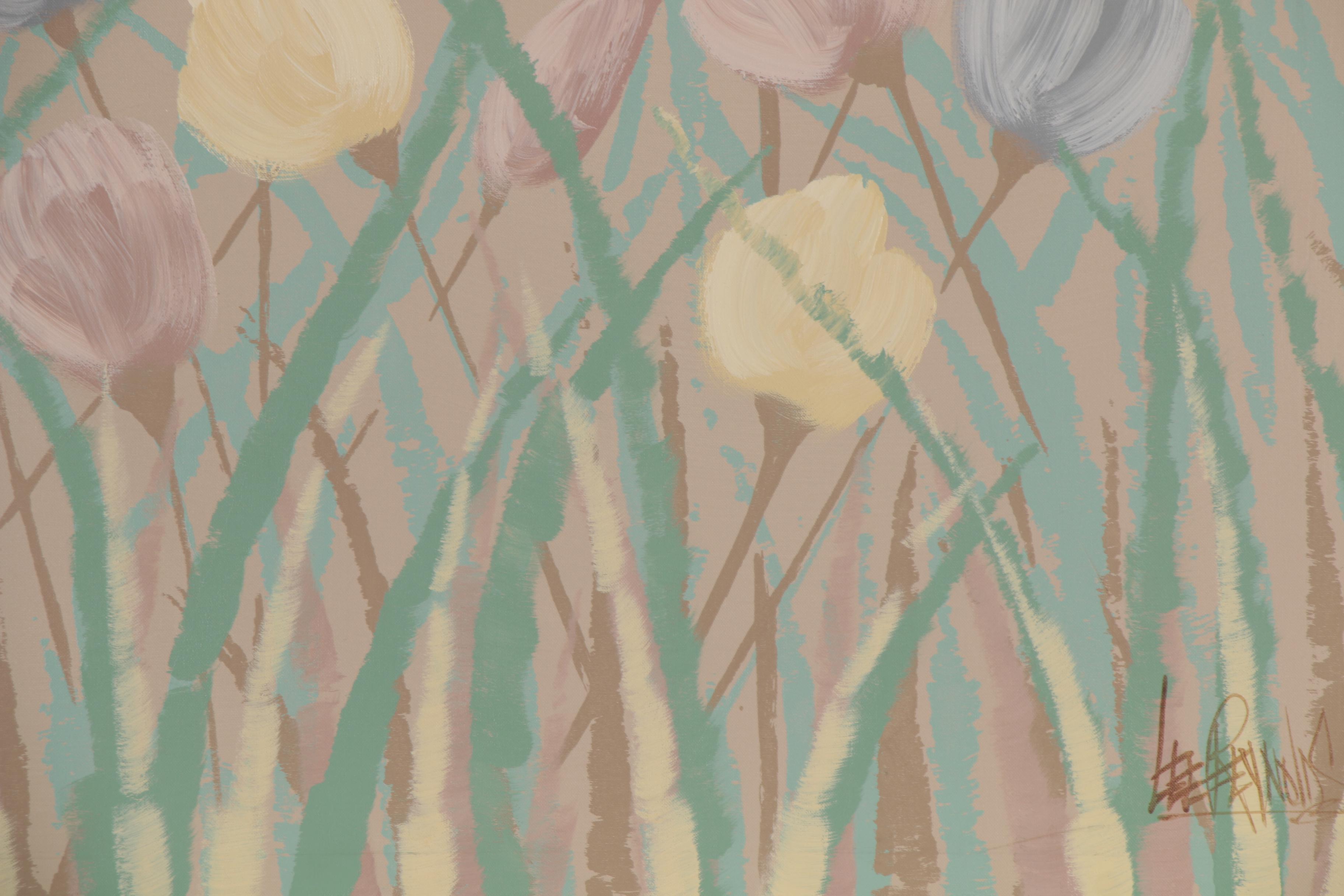 Lee Reynolds Acrylic Painting of Tulips, Late 20th Century