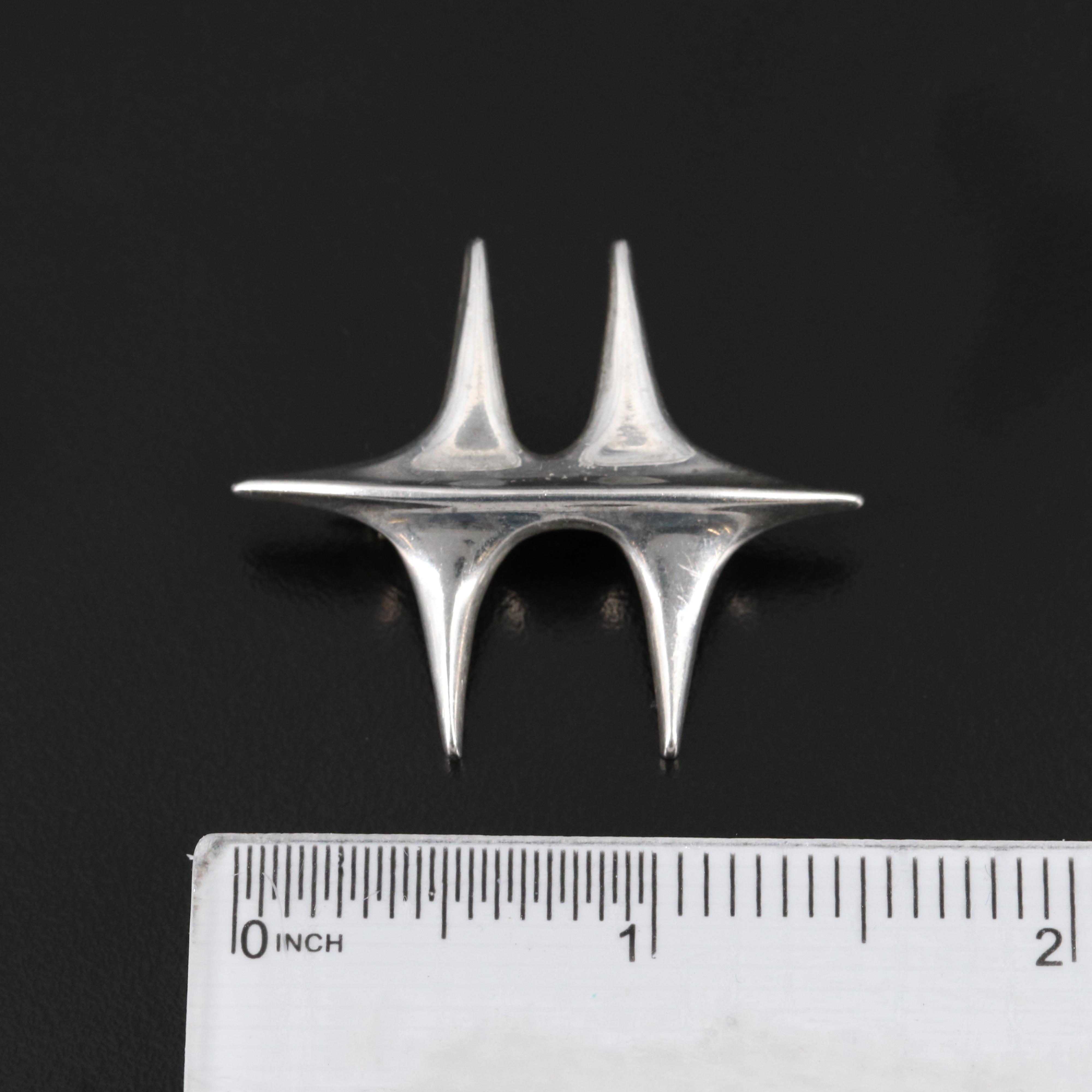 Sterling Silver Modern Brooch