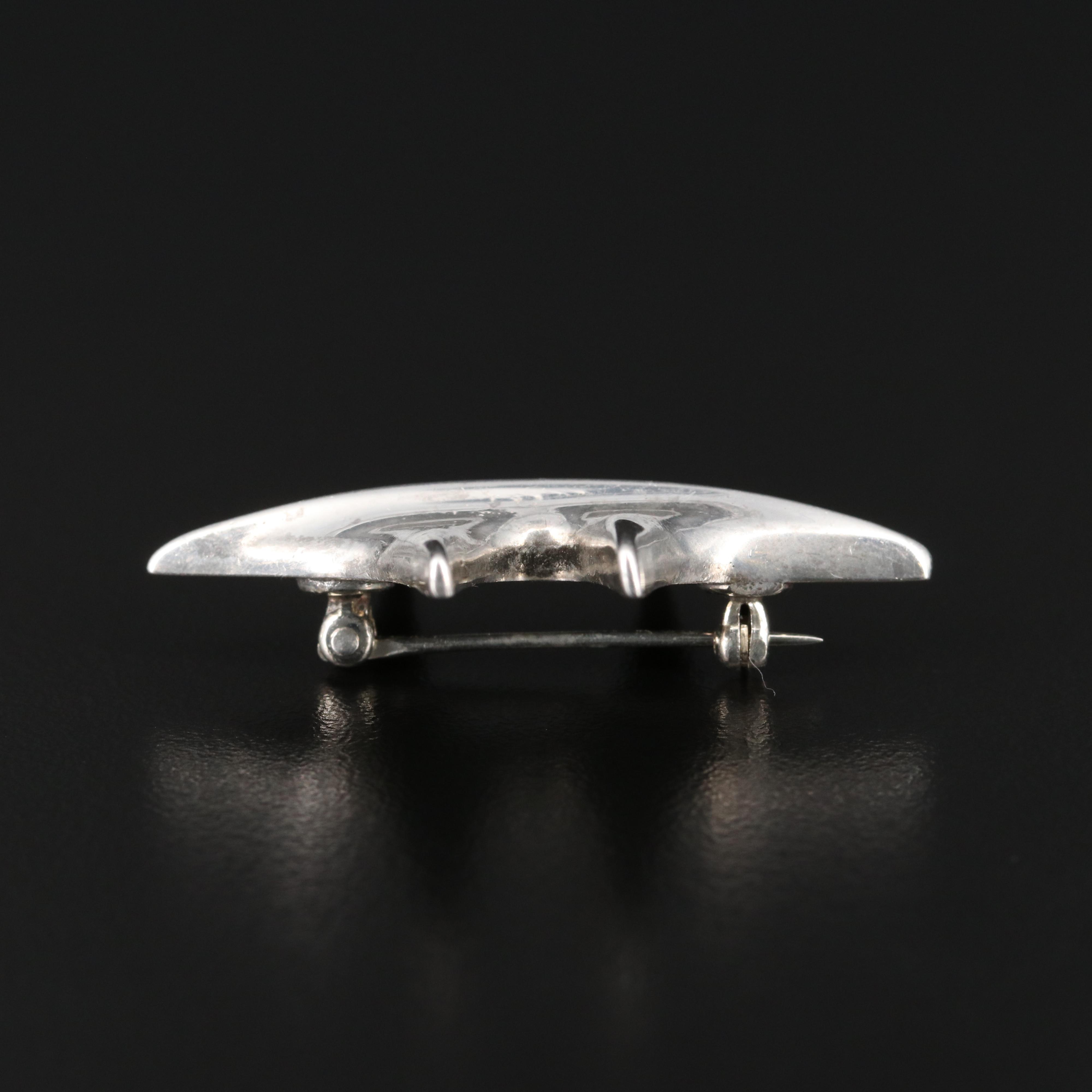 Sterling Silver Modern Brooch