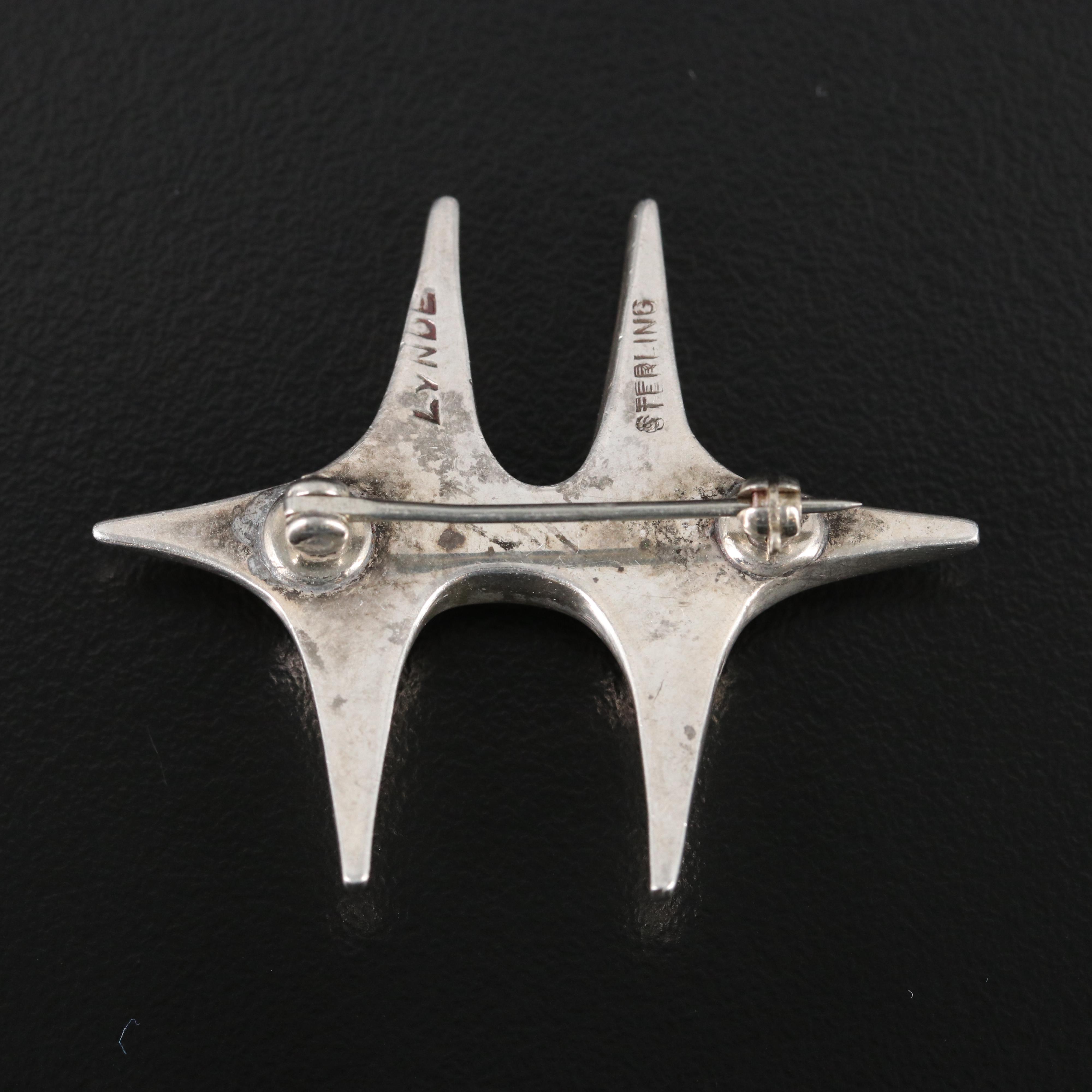 Sterling Silver Modern Brooch
