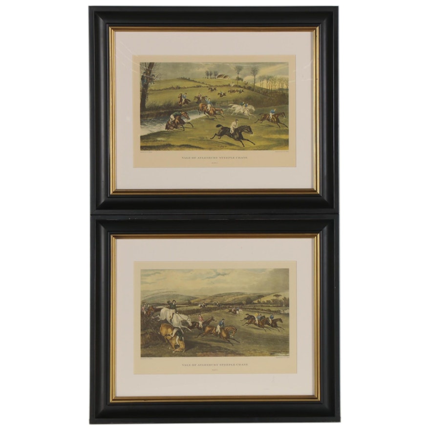 Offset Lithographs "Vale of Aylesbury Steeplechase," Late 20th Century
