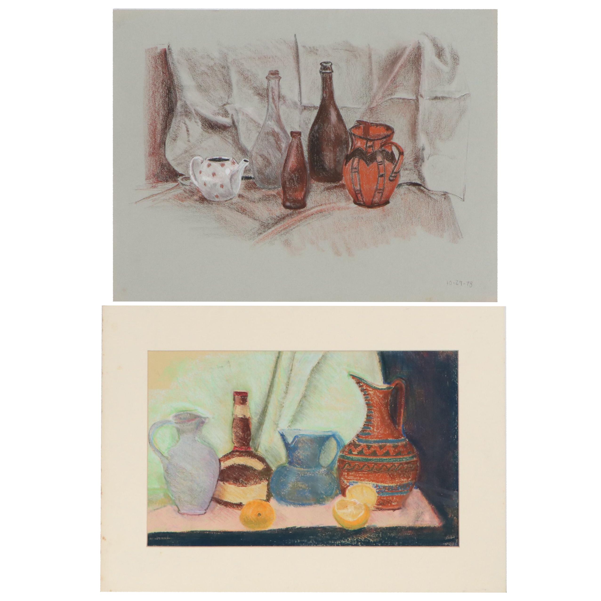 Still Life Pastel Drawings, Circa 1978