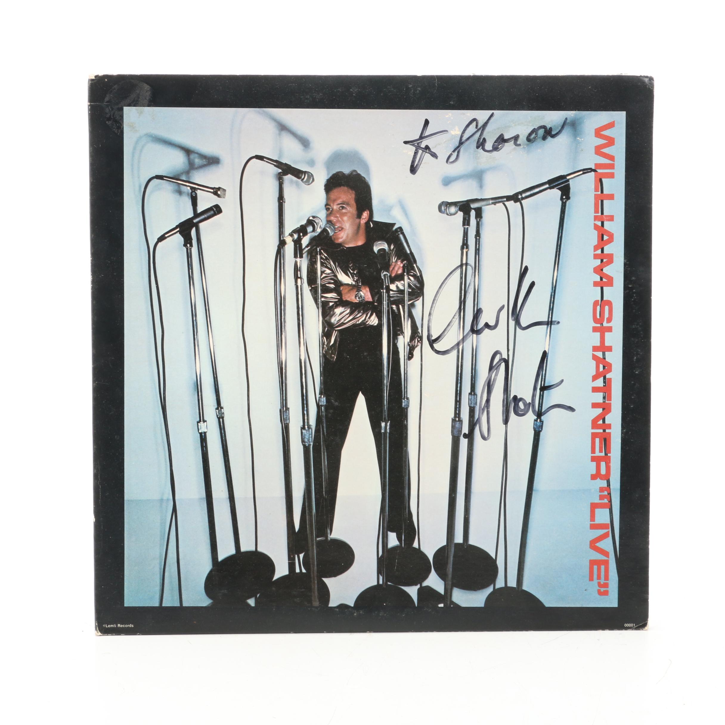 Signed William Shatner "Live" Album, 1977
