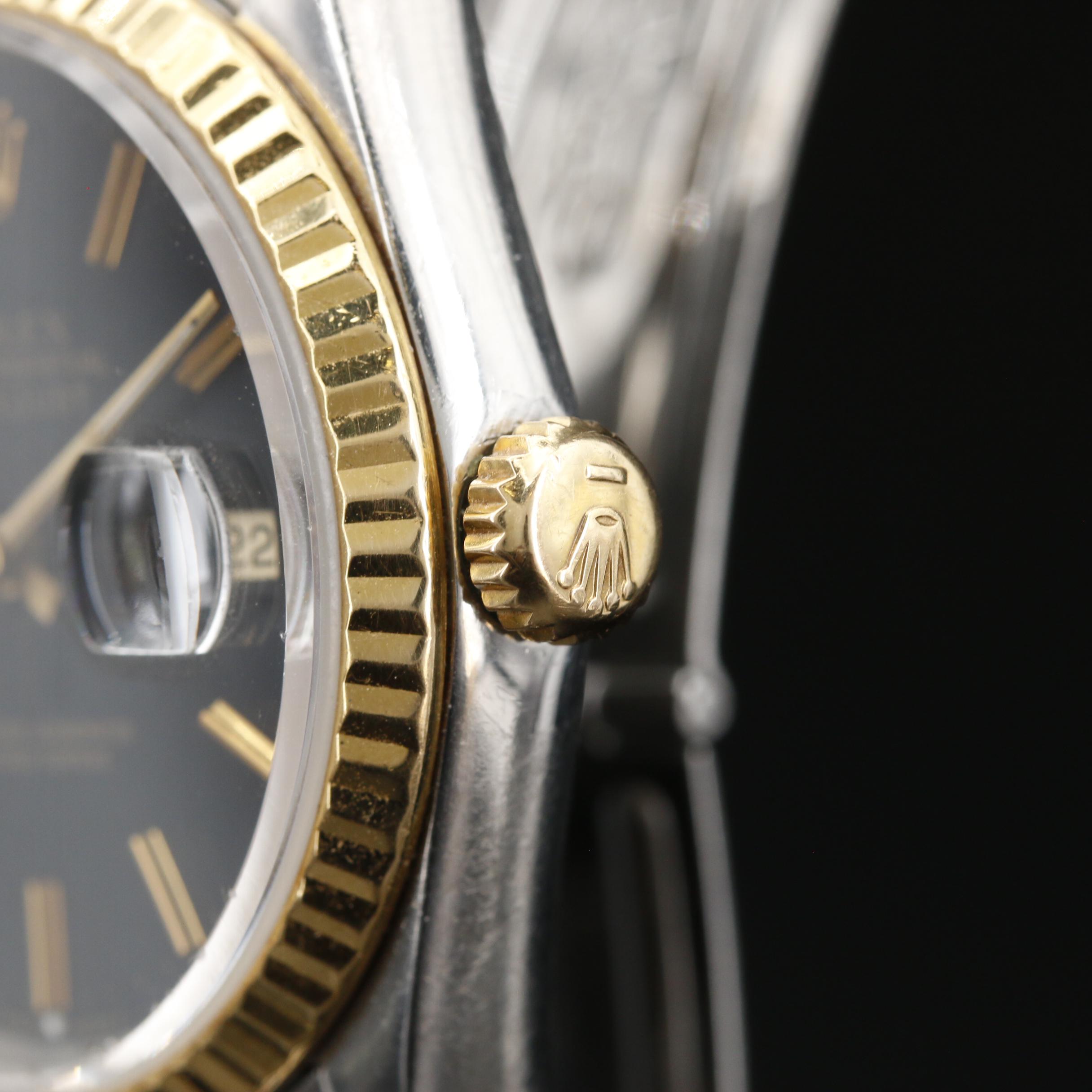 1991 Rolex Datejust Two Tone 18K Gold and Stainless Steel Automatic Watch