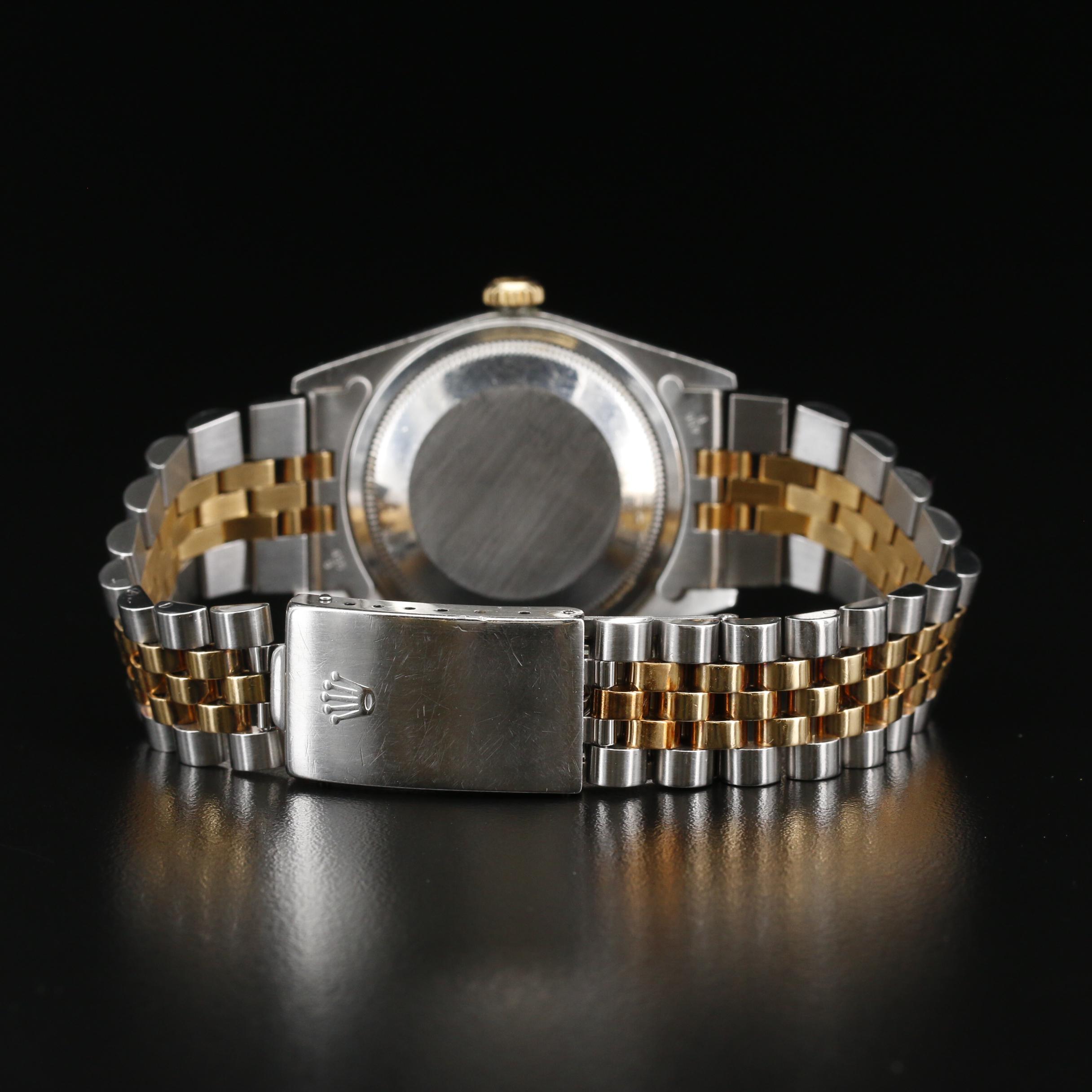 1991 Rolex Datejust Two Tone 18K Gold and Stainless Steel Automatic Watch