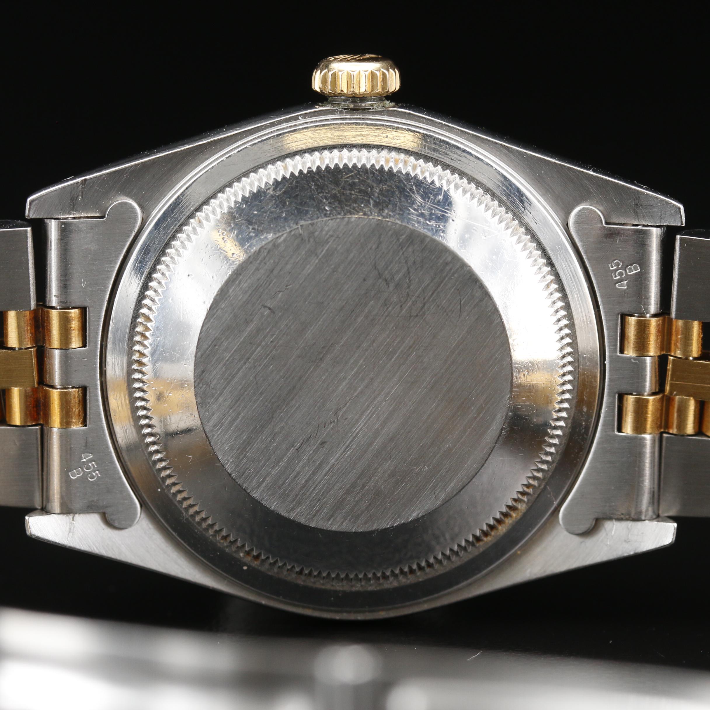 1991 Rolex Datejust Two Tone 18K Gold and Stainless Steel Automatic Watch