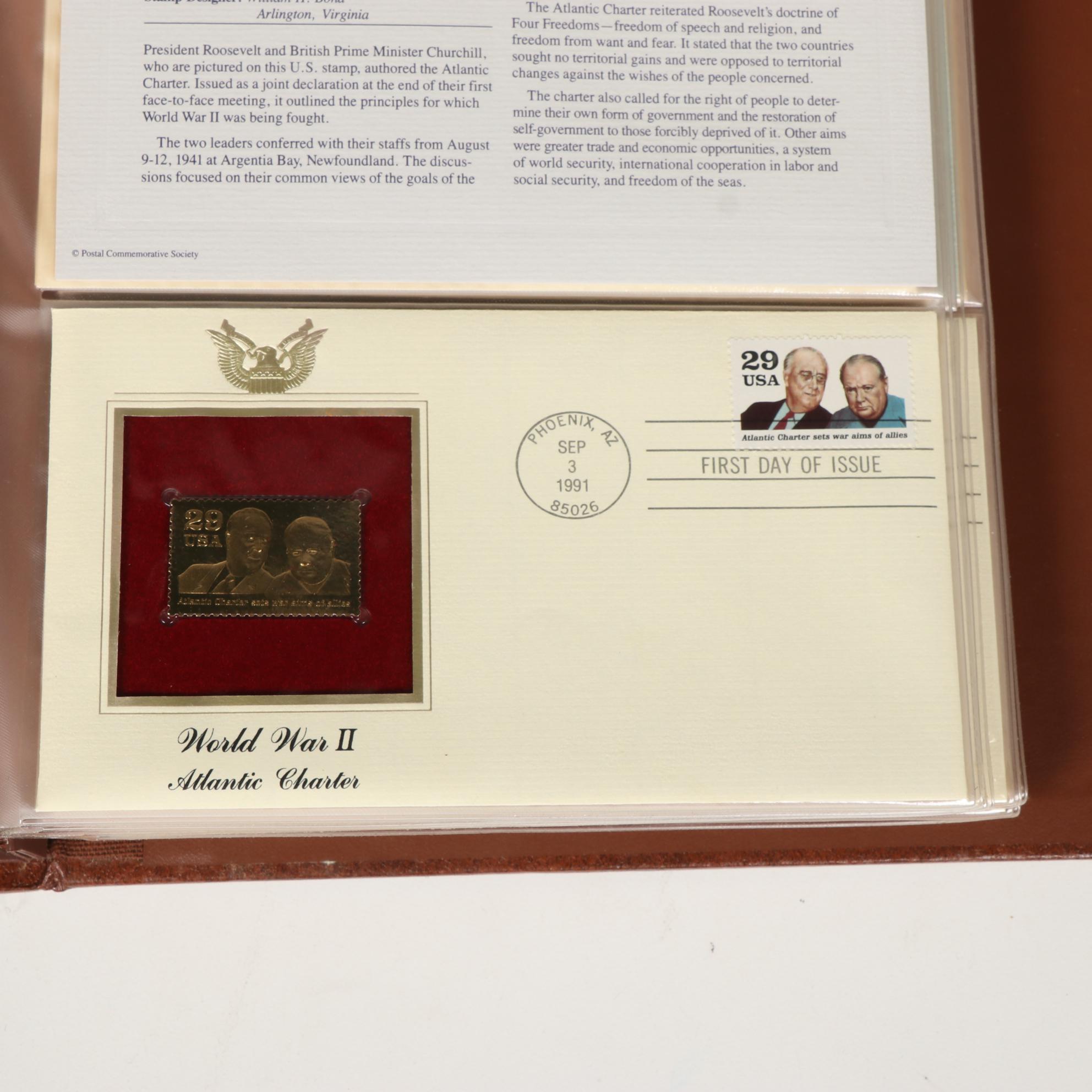 PCS "Golden Replicas of United States Stamps" Album Collection