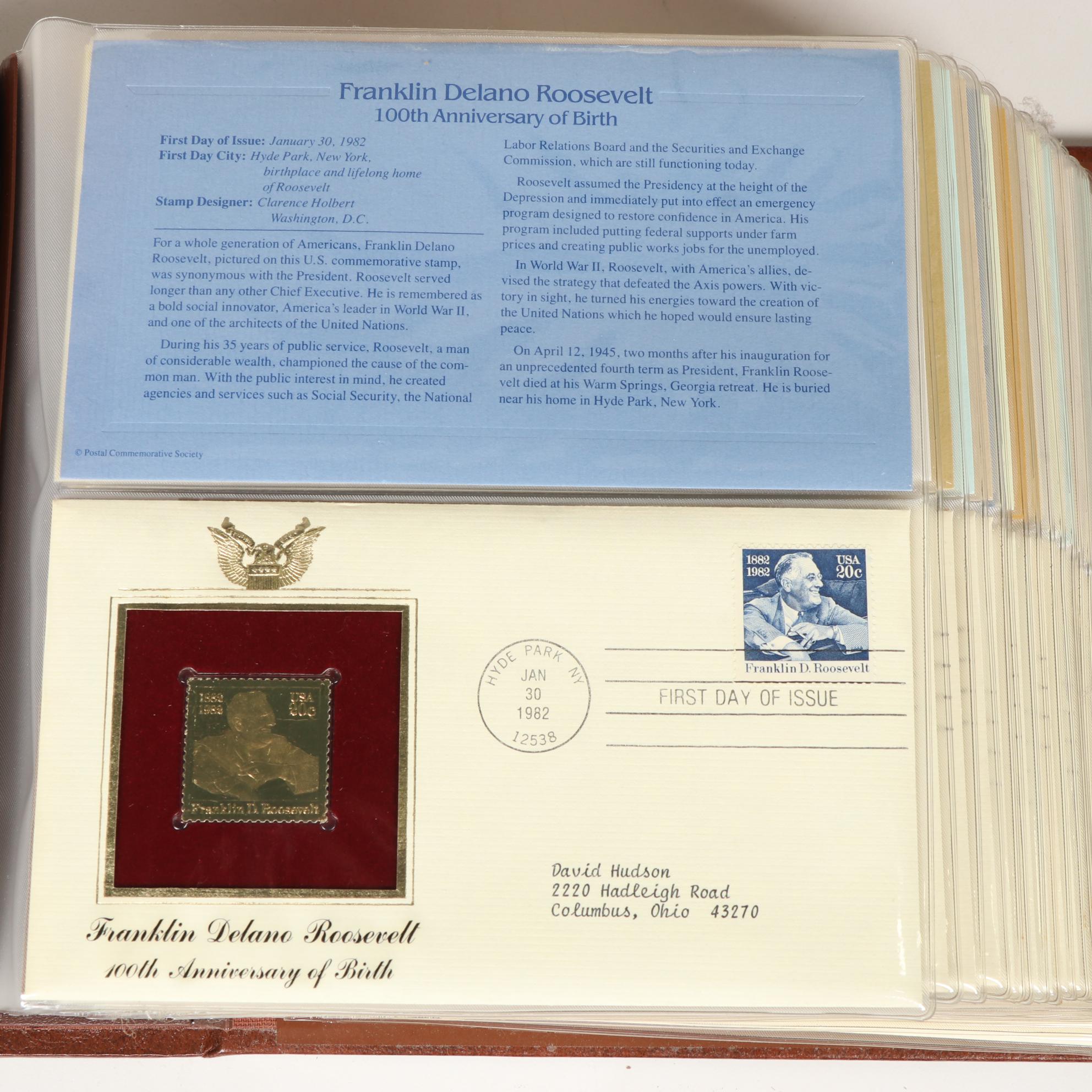 PCS "Golden Replicas of United States Stamps" Album Collection