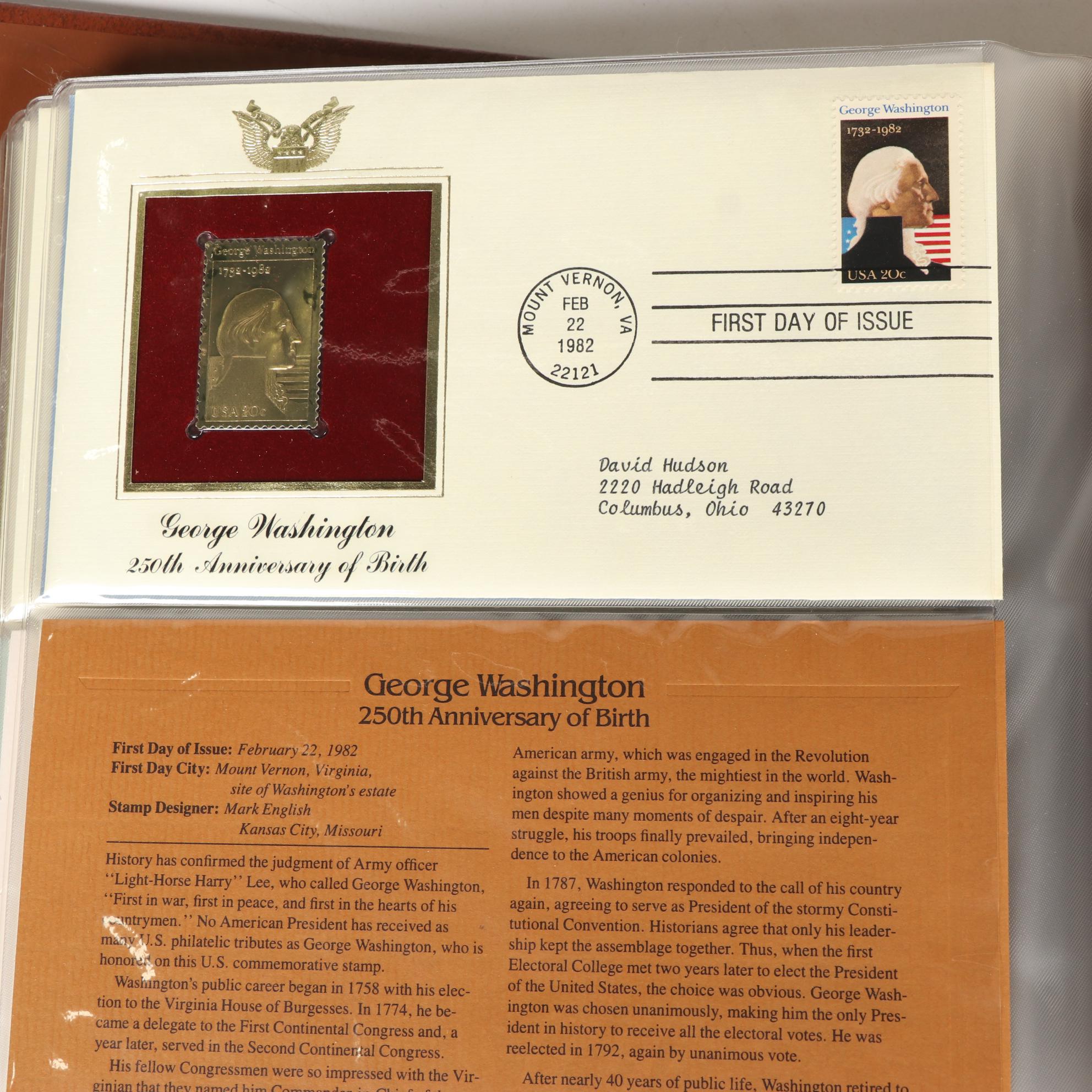 PCS "Golden Replicas of United States Stamps" Album Collection