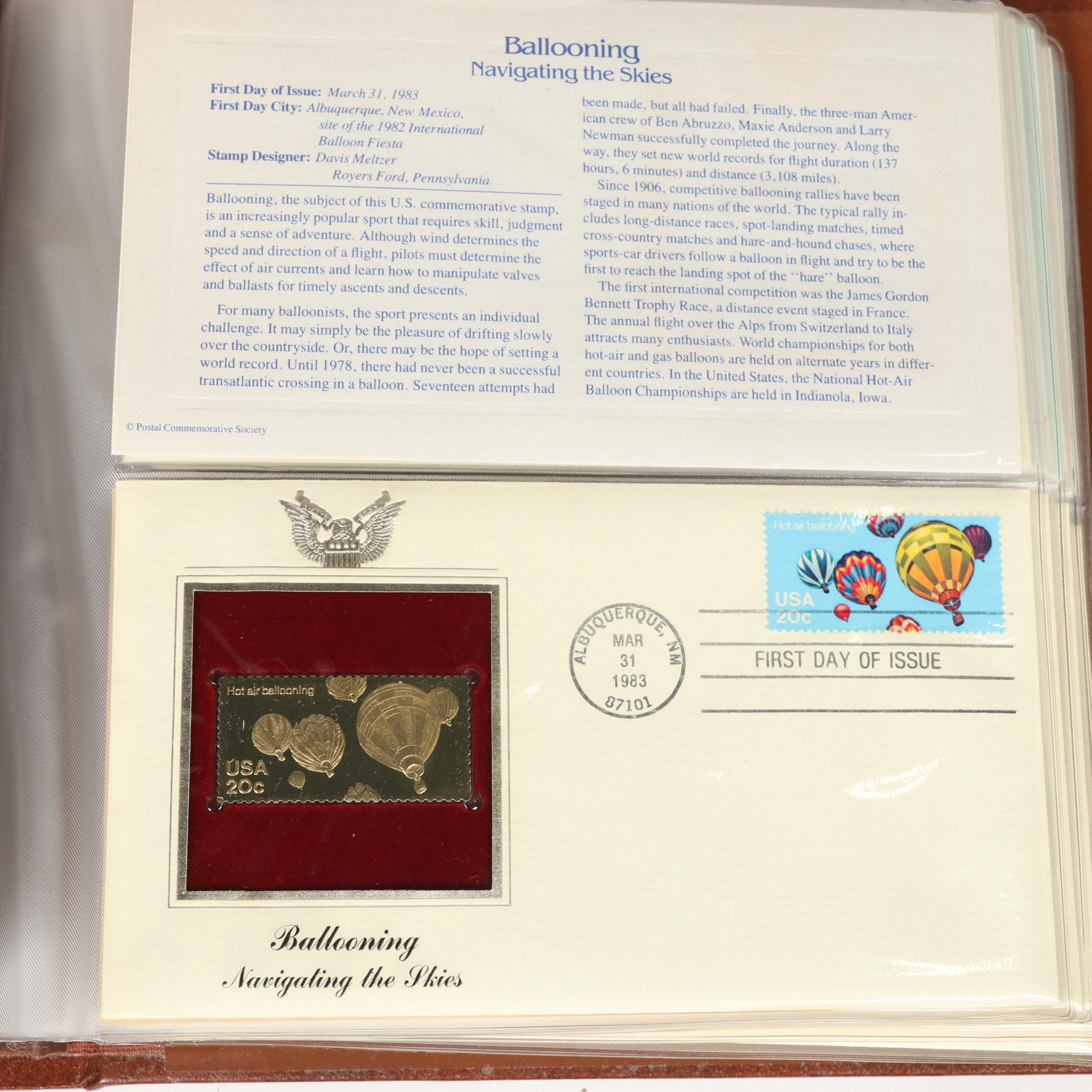 PCS "Golden Replicas of United States Stamps" Album Collection