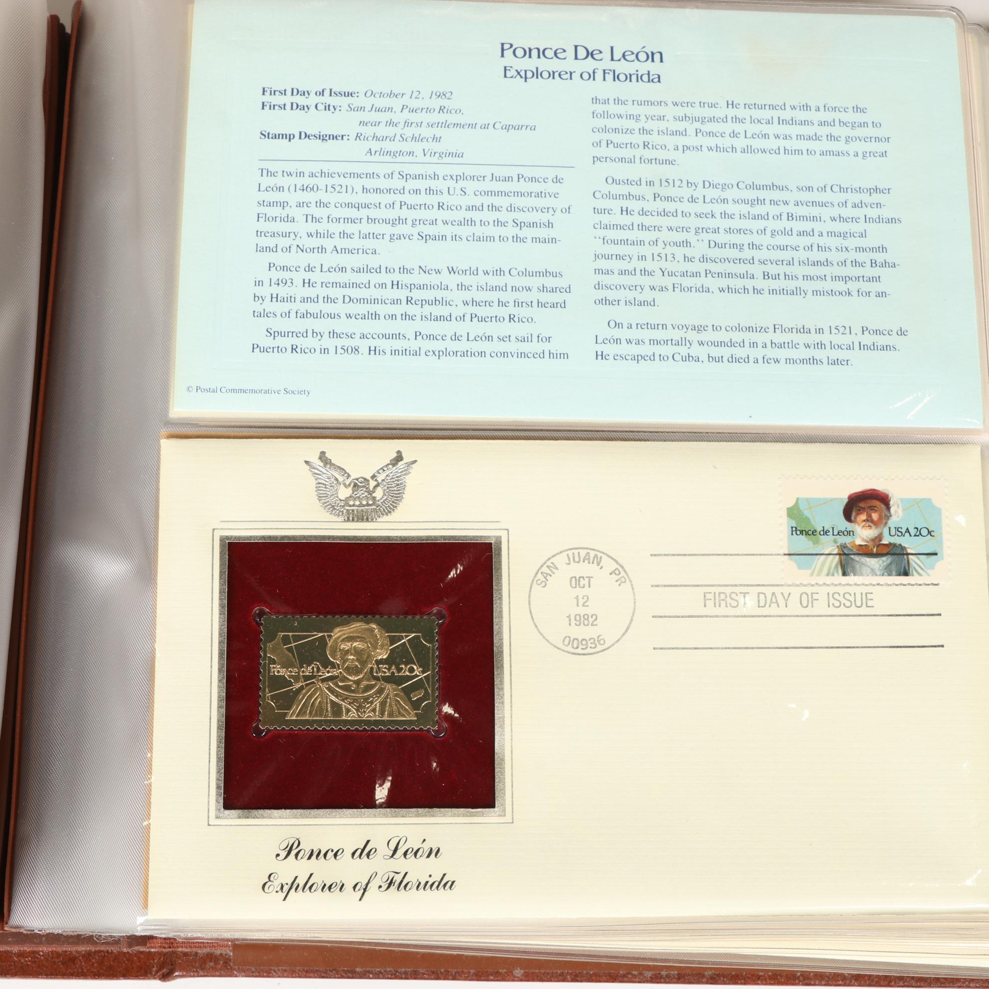 PCS "Golden Replicas of United States Stamps" Album Collection