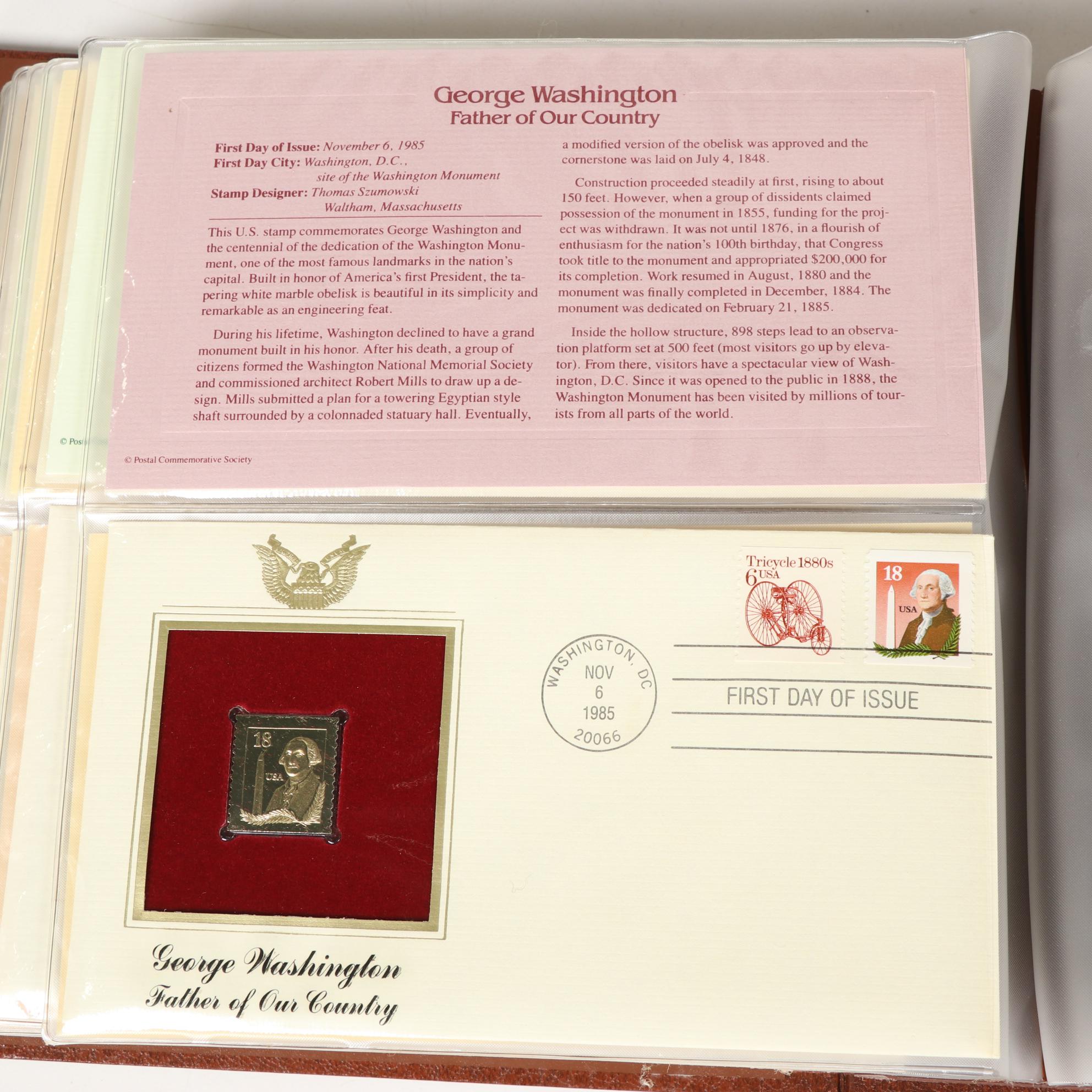 PCS "Golden Replicas of United States Stamps" Album Collection