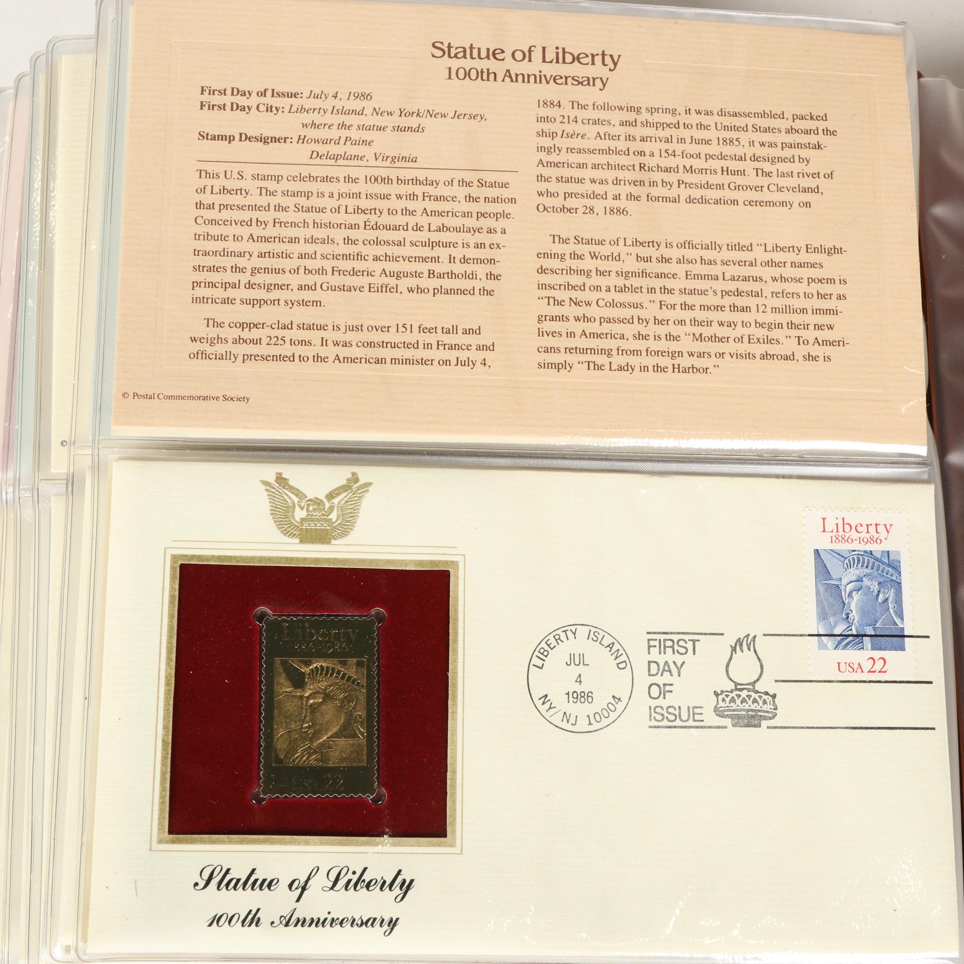 PCS "Golden Replicas of United States Stamps" Album Collection