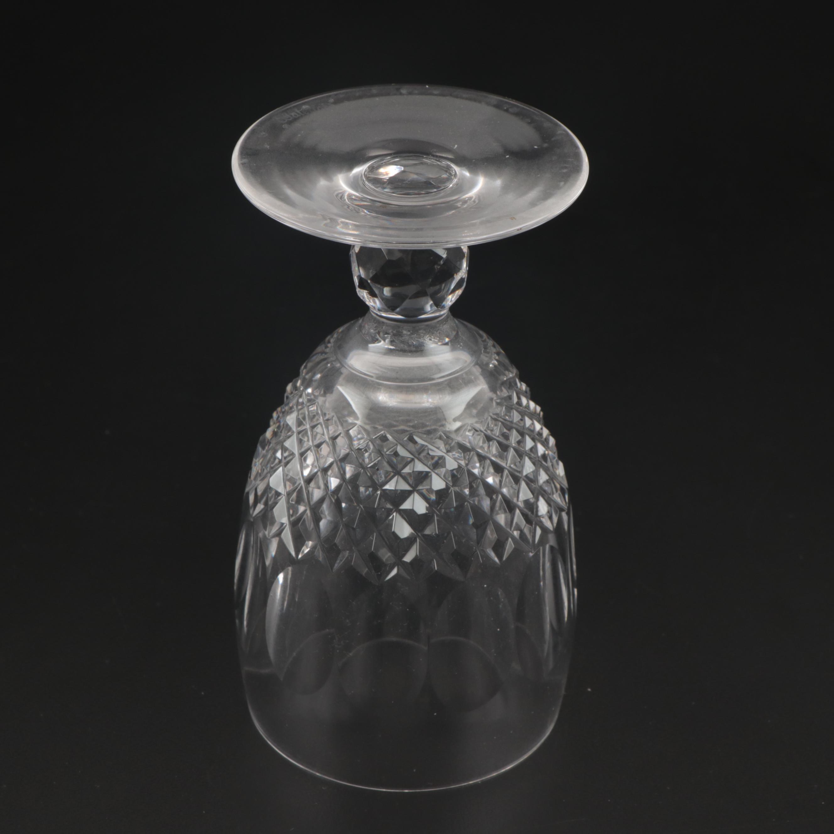 Waterford Crystal "Colleen Short Stem" Water Goblets and Claret Wine Glasses