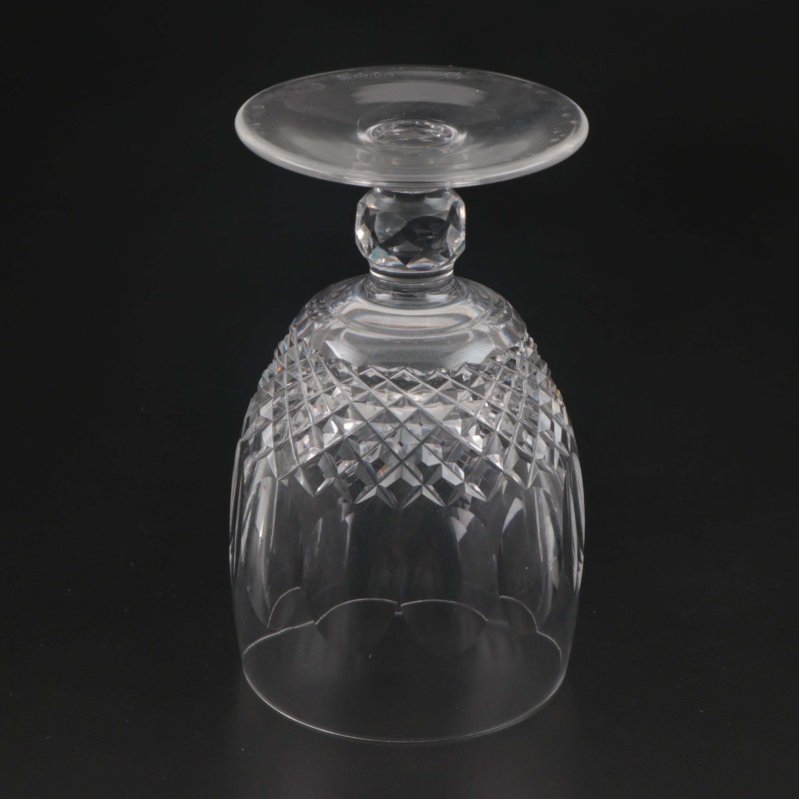 Waterford Crystal "Colleen Short Stem" Water Goblets and Claret Wine Glasses