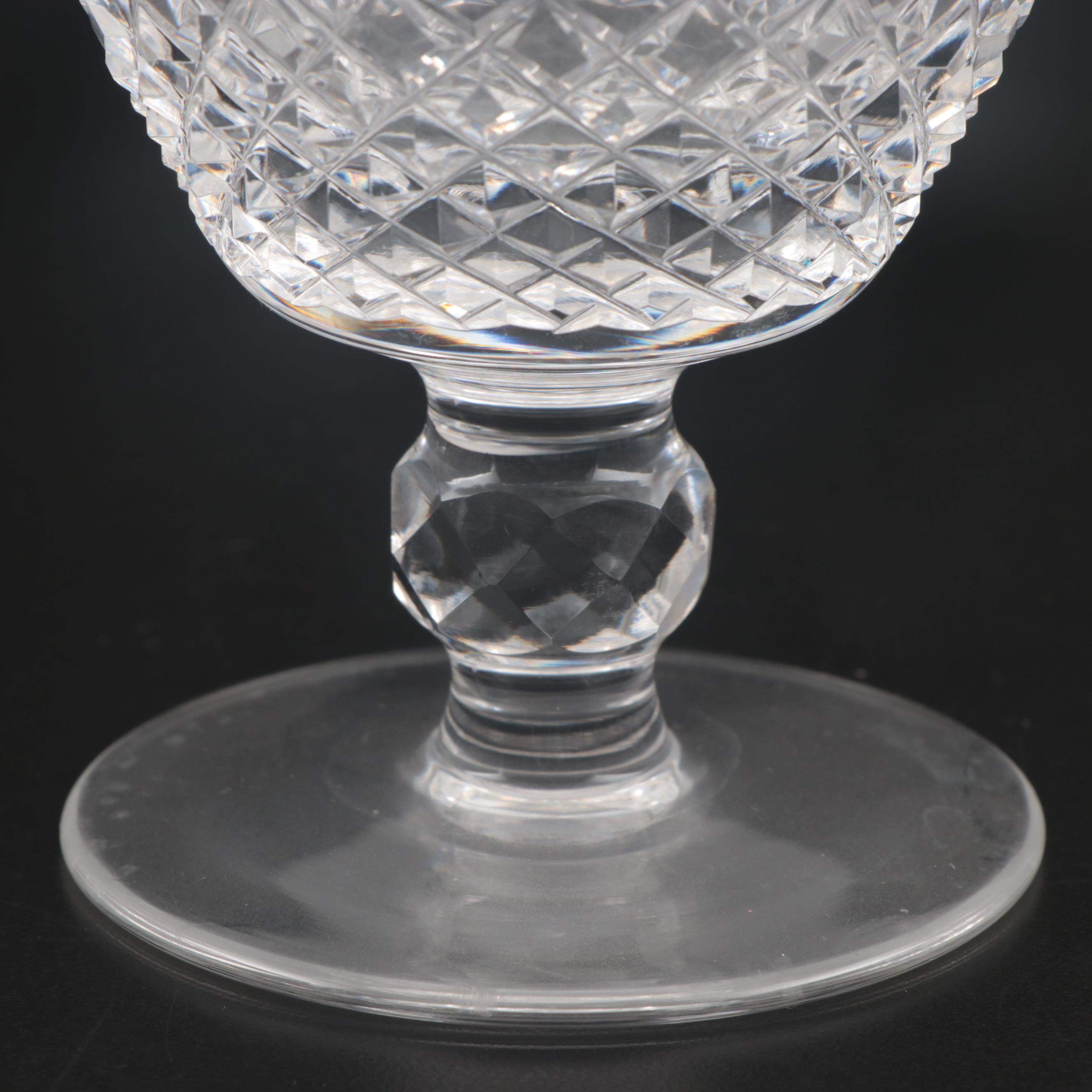Waterford Crystal "Colleen Short Stem" Water Goblets and Claret Wine Glasses