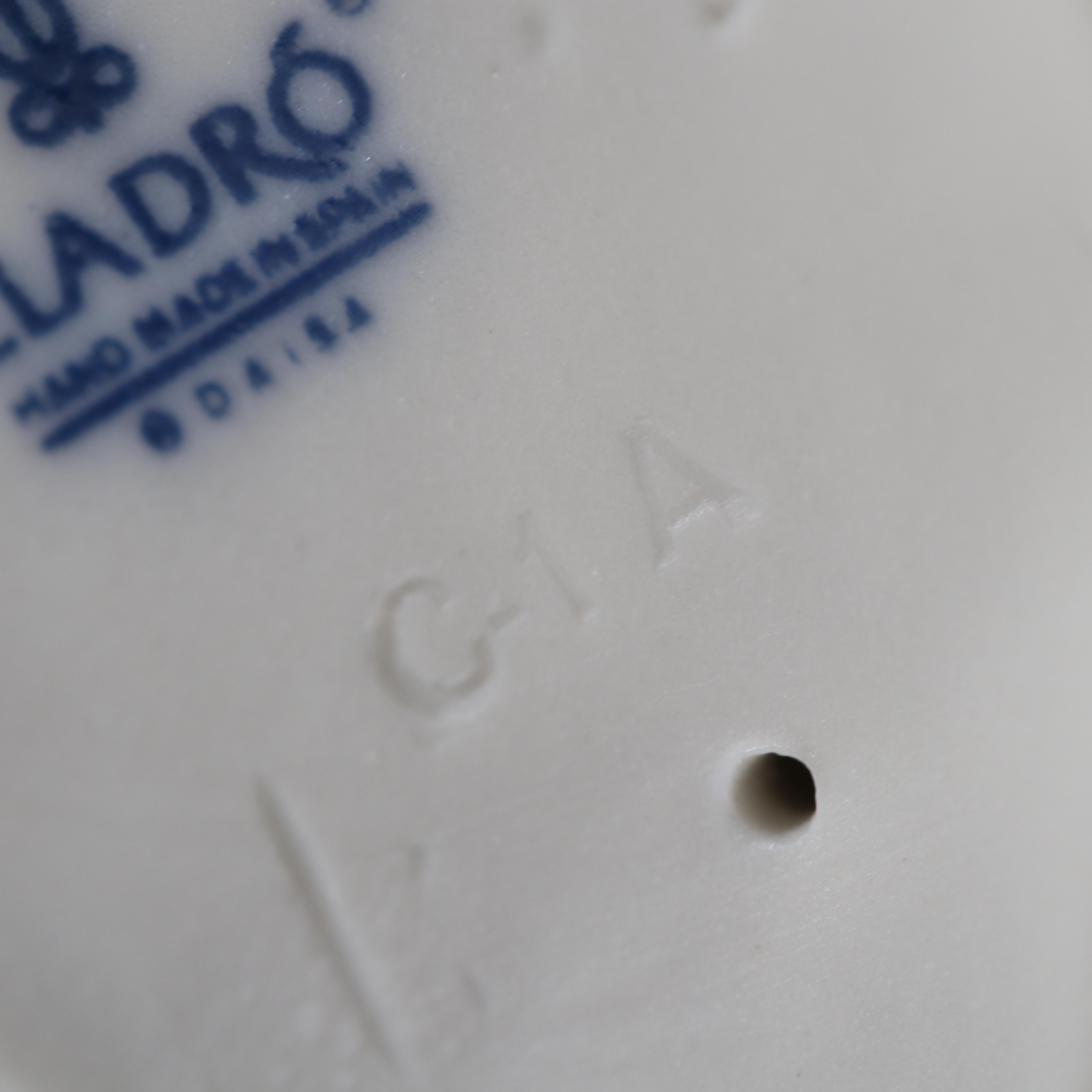 Lladró "Attentive Polar Bear" and "Resting Polar Bear" Porcelain Figurines