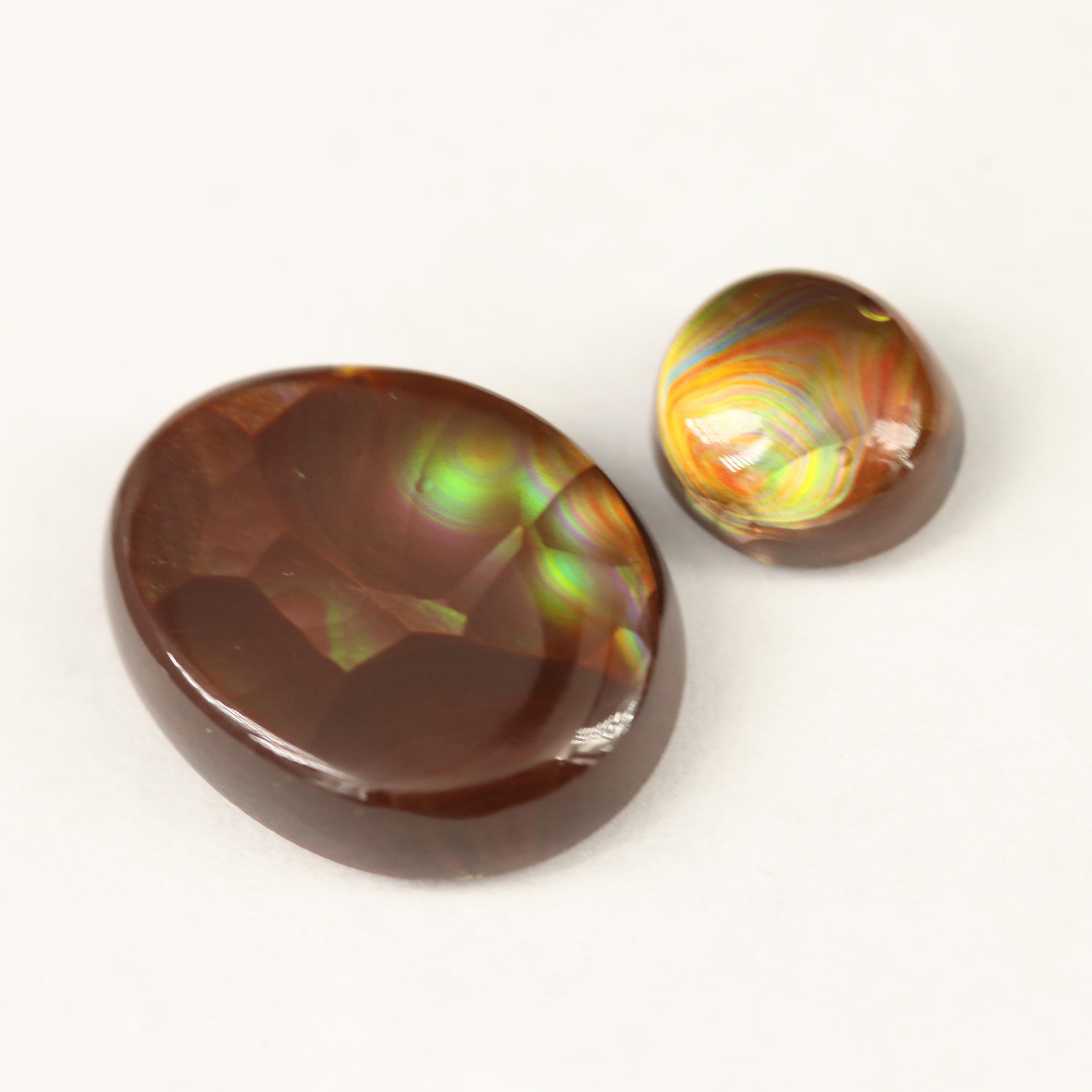 Loose Cabochon Fire Agates