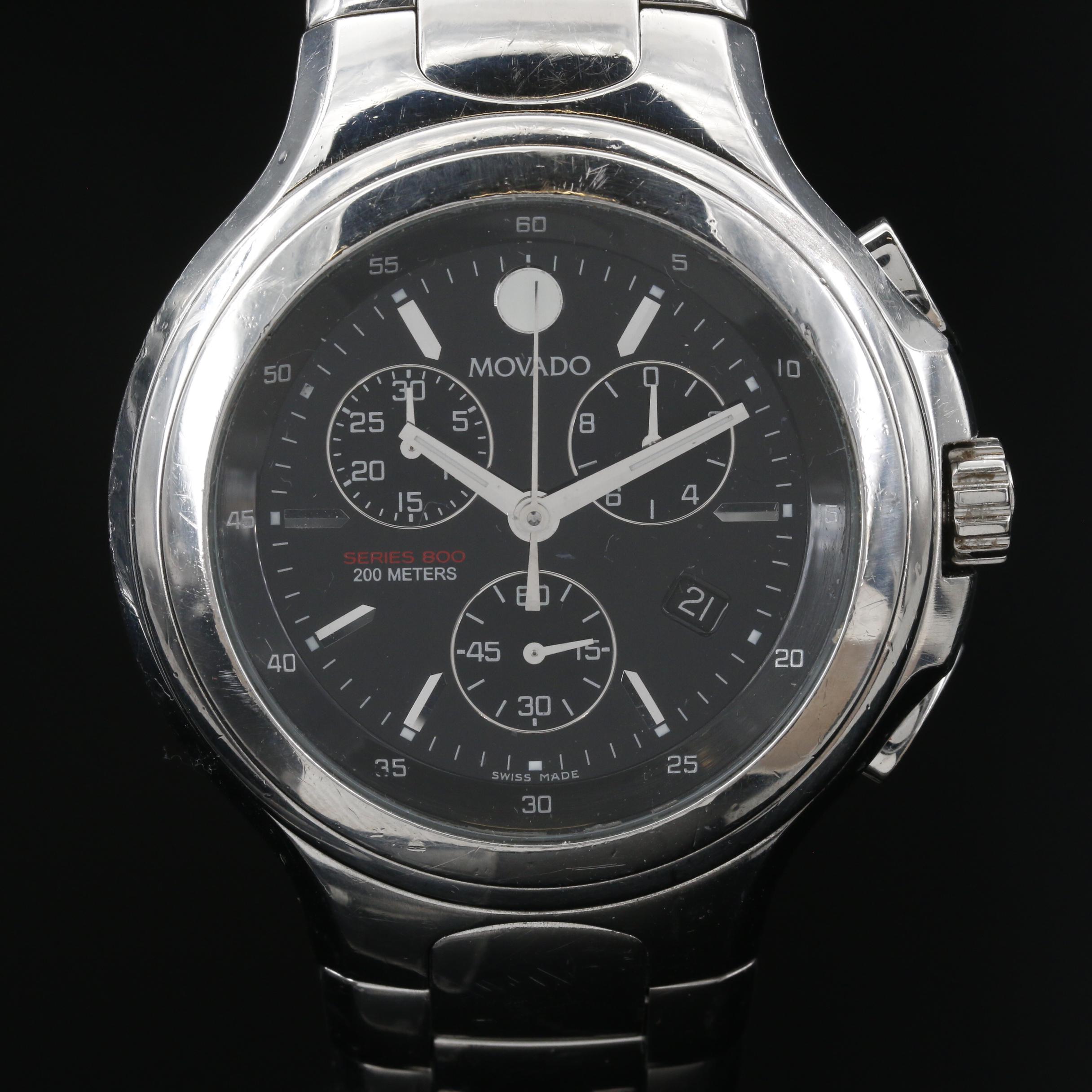 Movado Chronograph Series 800 Stainless Steel Watch