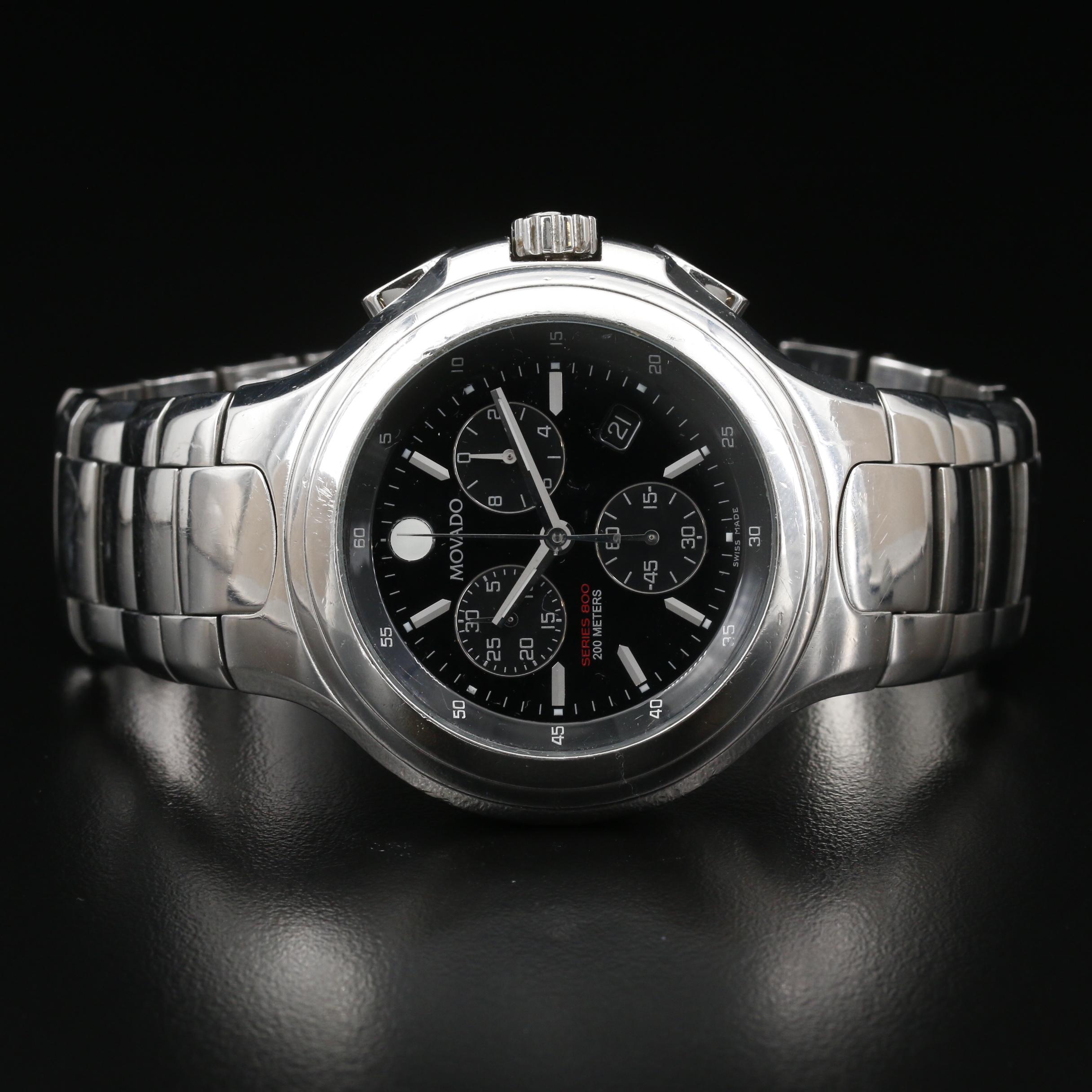 Movado Chronograph Series 800 Stainless Steel Watch