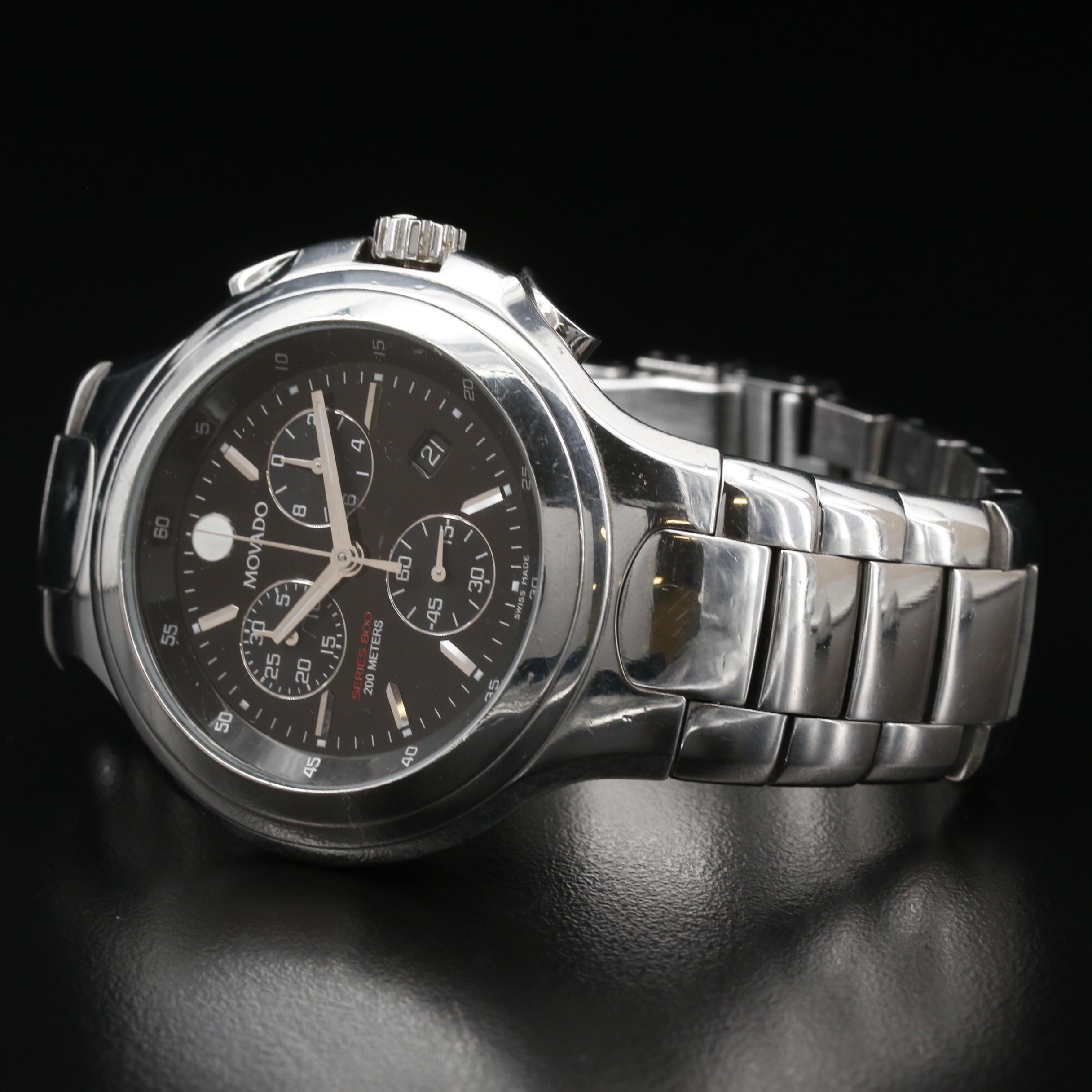 Movado Chronograph Series 800 Stainless Steel Watch
