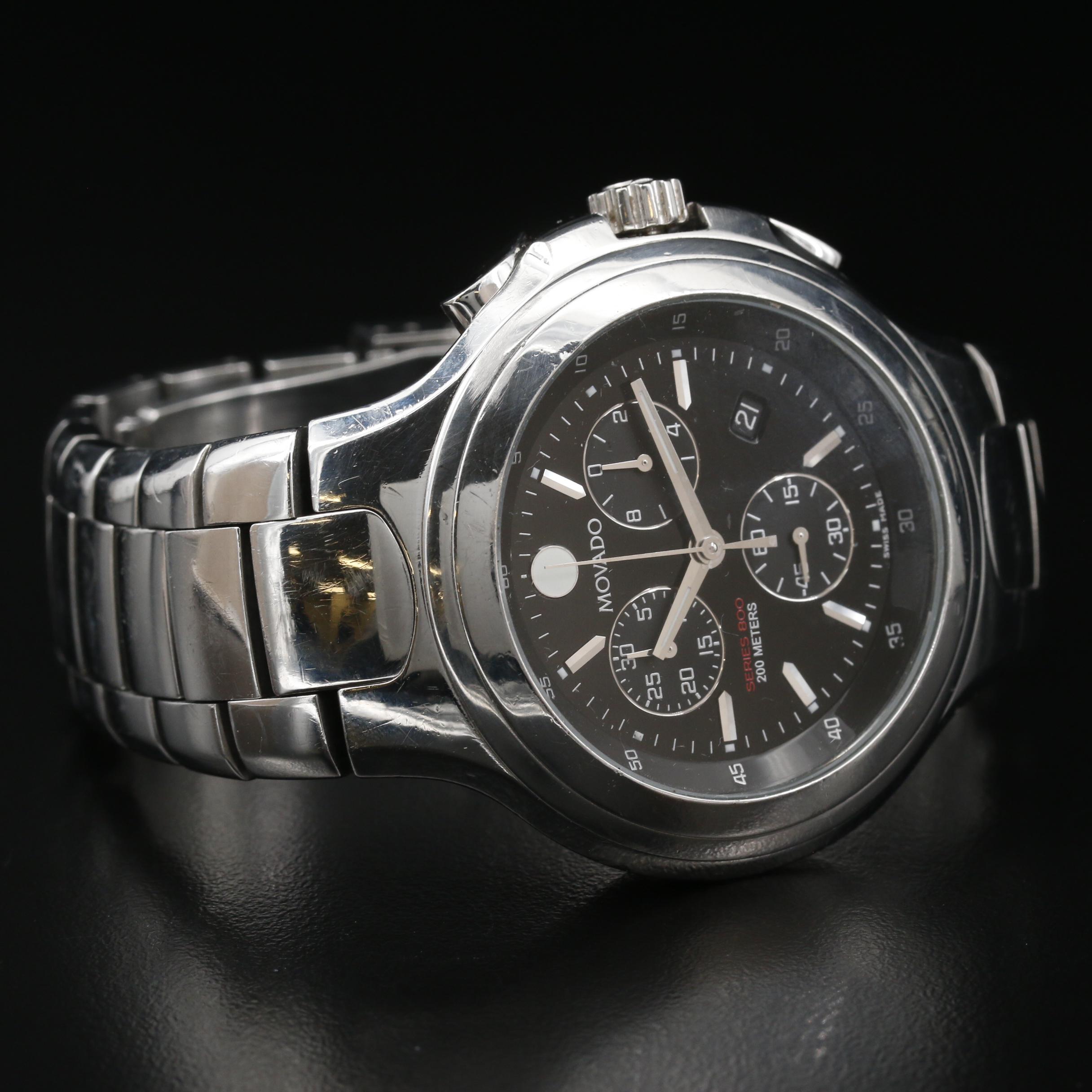 Movado Chronograph Series 800 Stainless Steel Watch