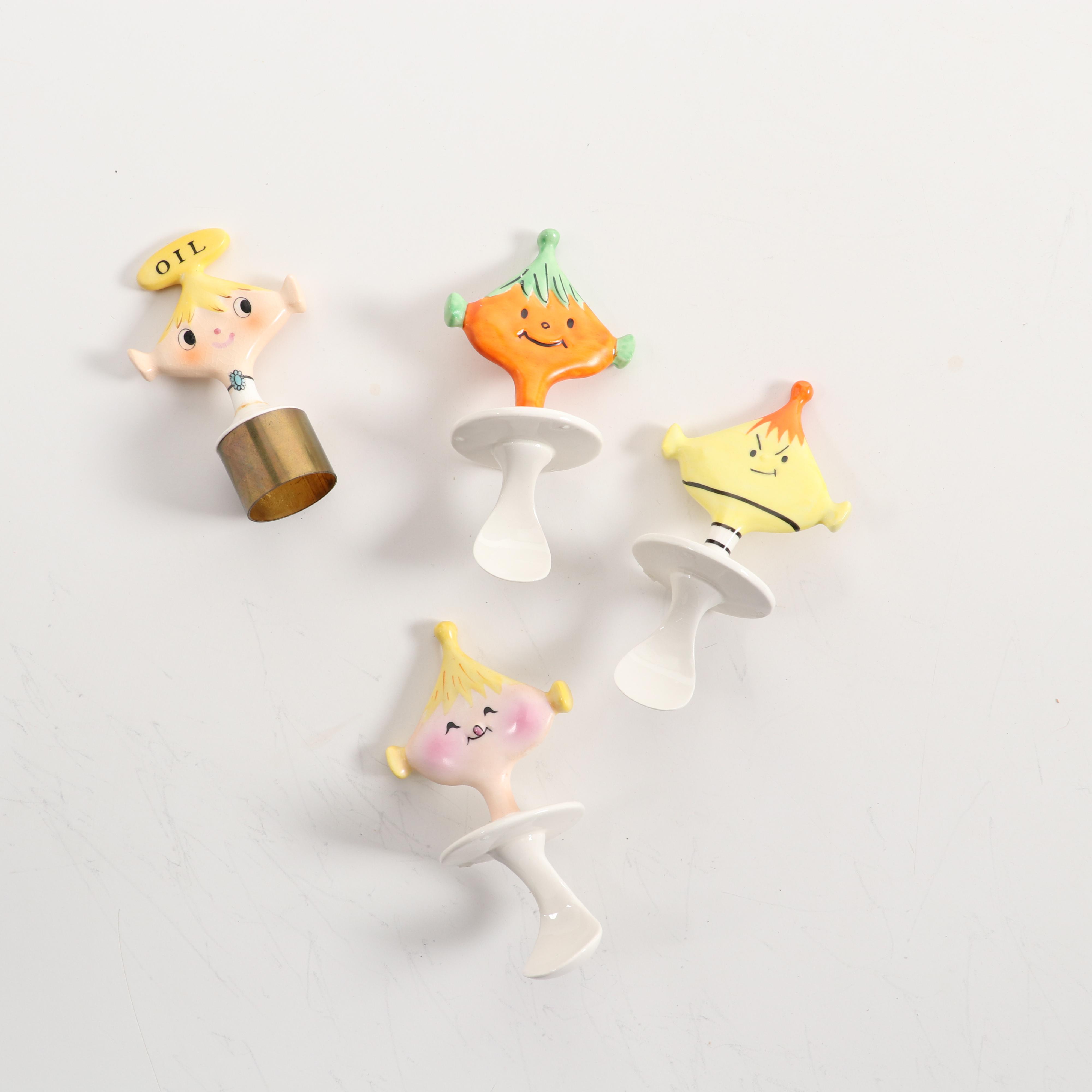 Holt Howard "Pixieware" Condiment Jars and Oil and Vinegar Cruets