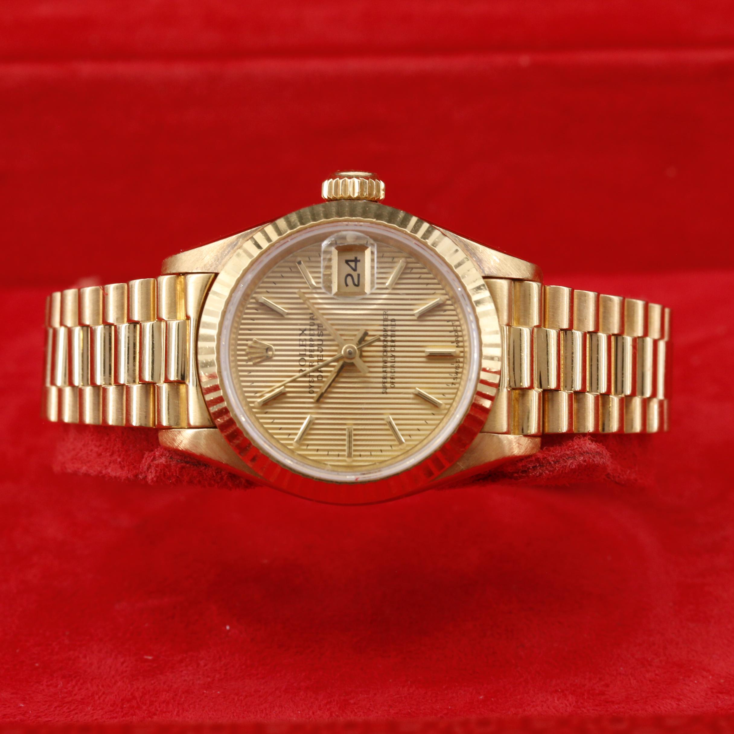 1985 Rolex Datejust President 18K Gold Automatic Watch