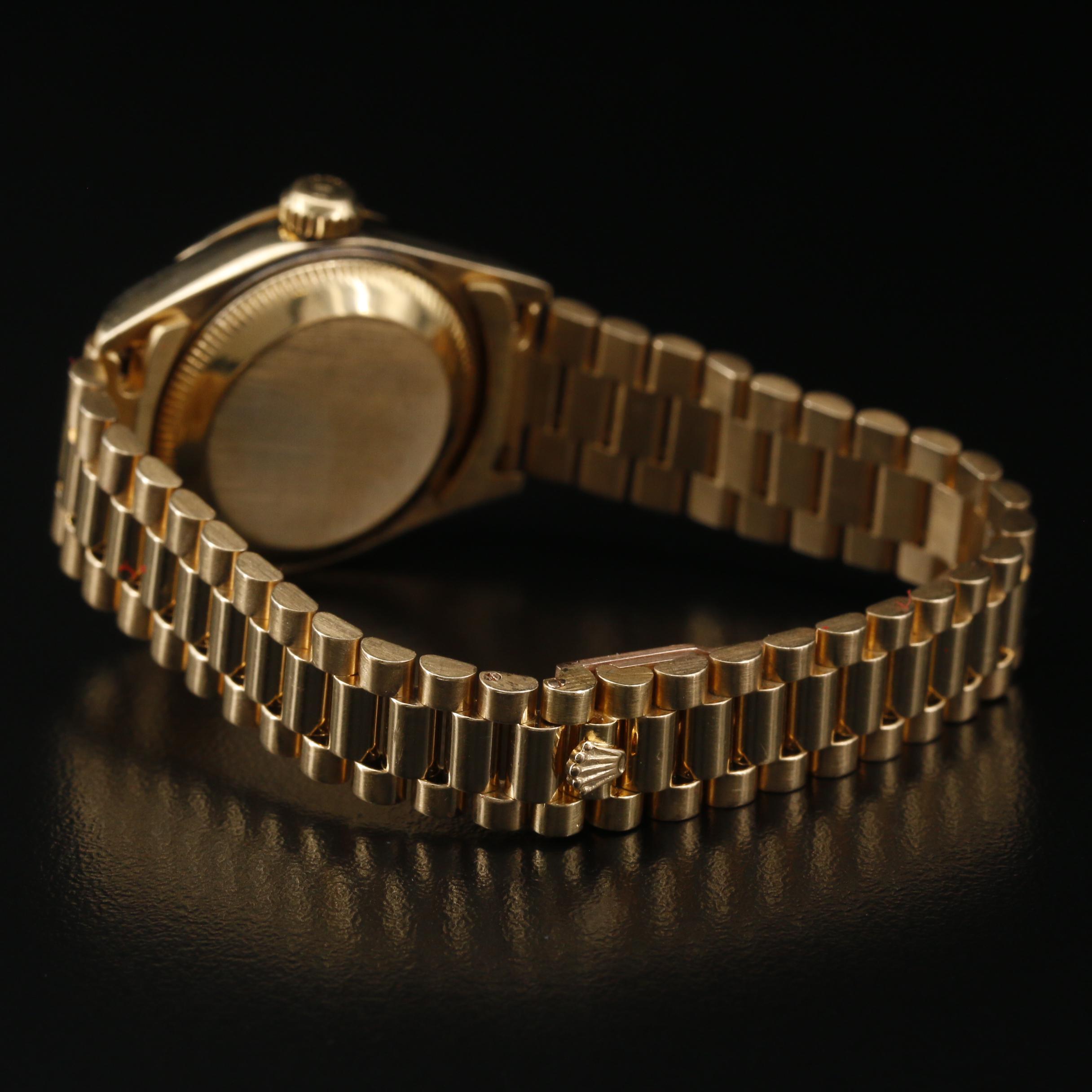 1985 Rolex Datejust President 18K Gold Automatic Watch