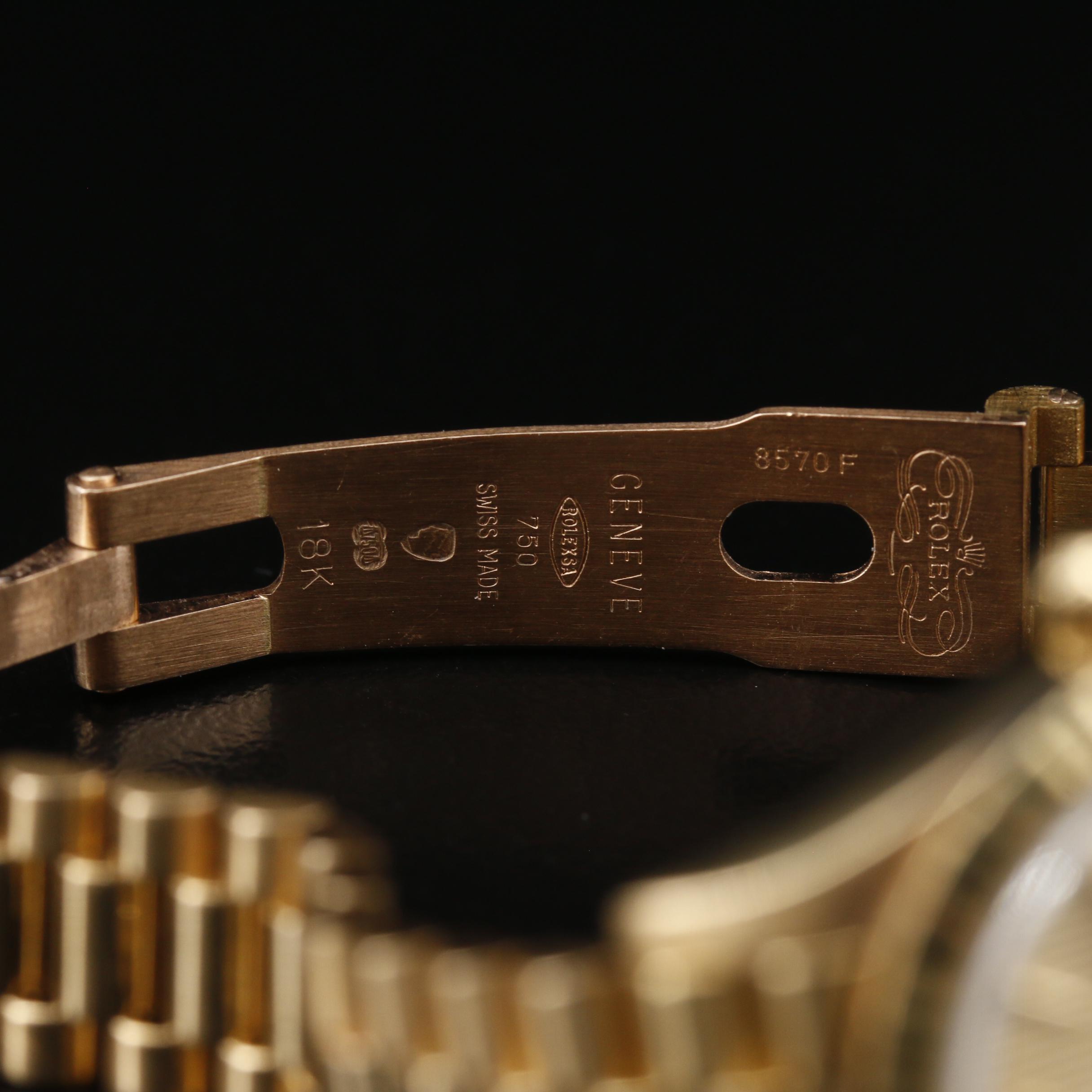 1985 Rolex Datejust President 18K Gold Automatic Watch